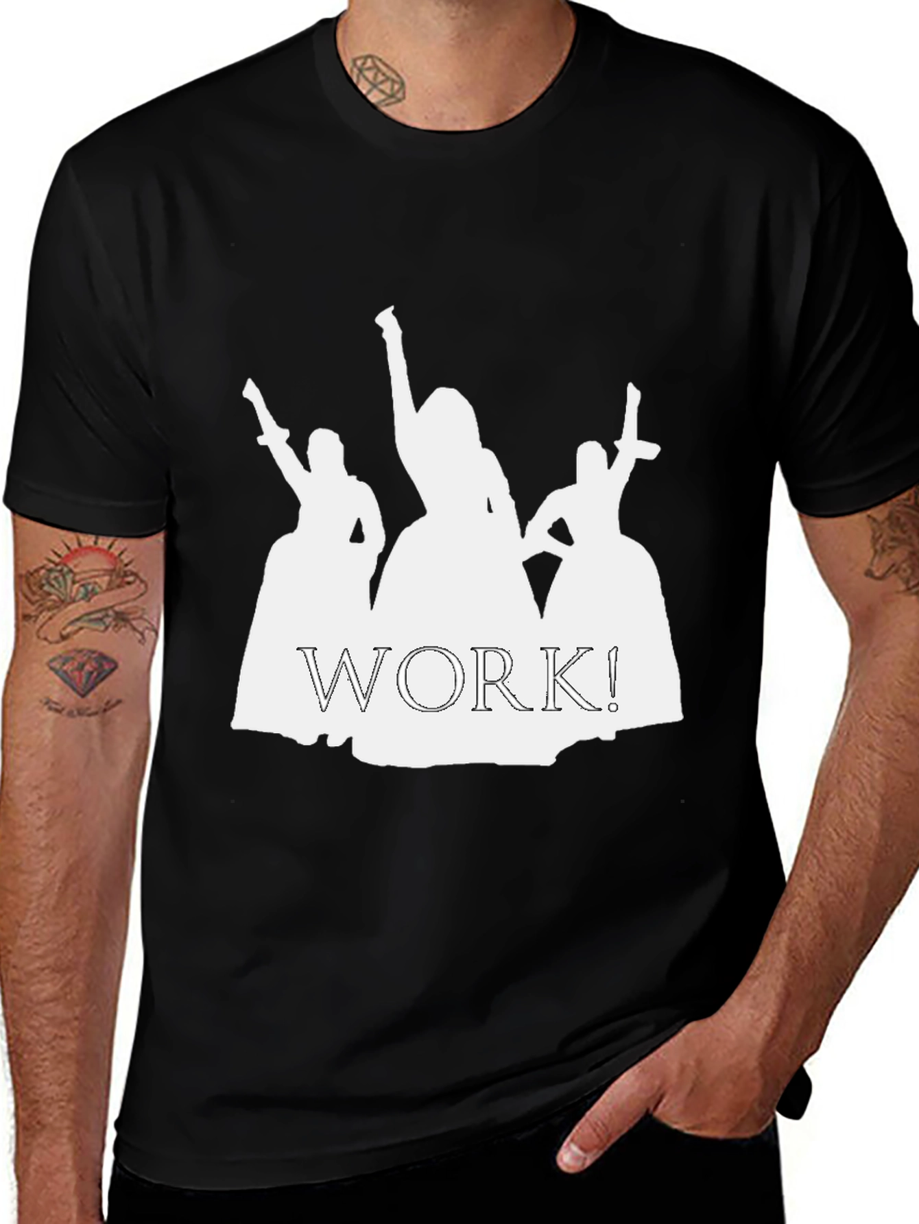 Hamilton Sisters Work! Black Graphic Tee