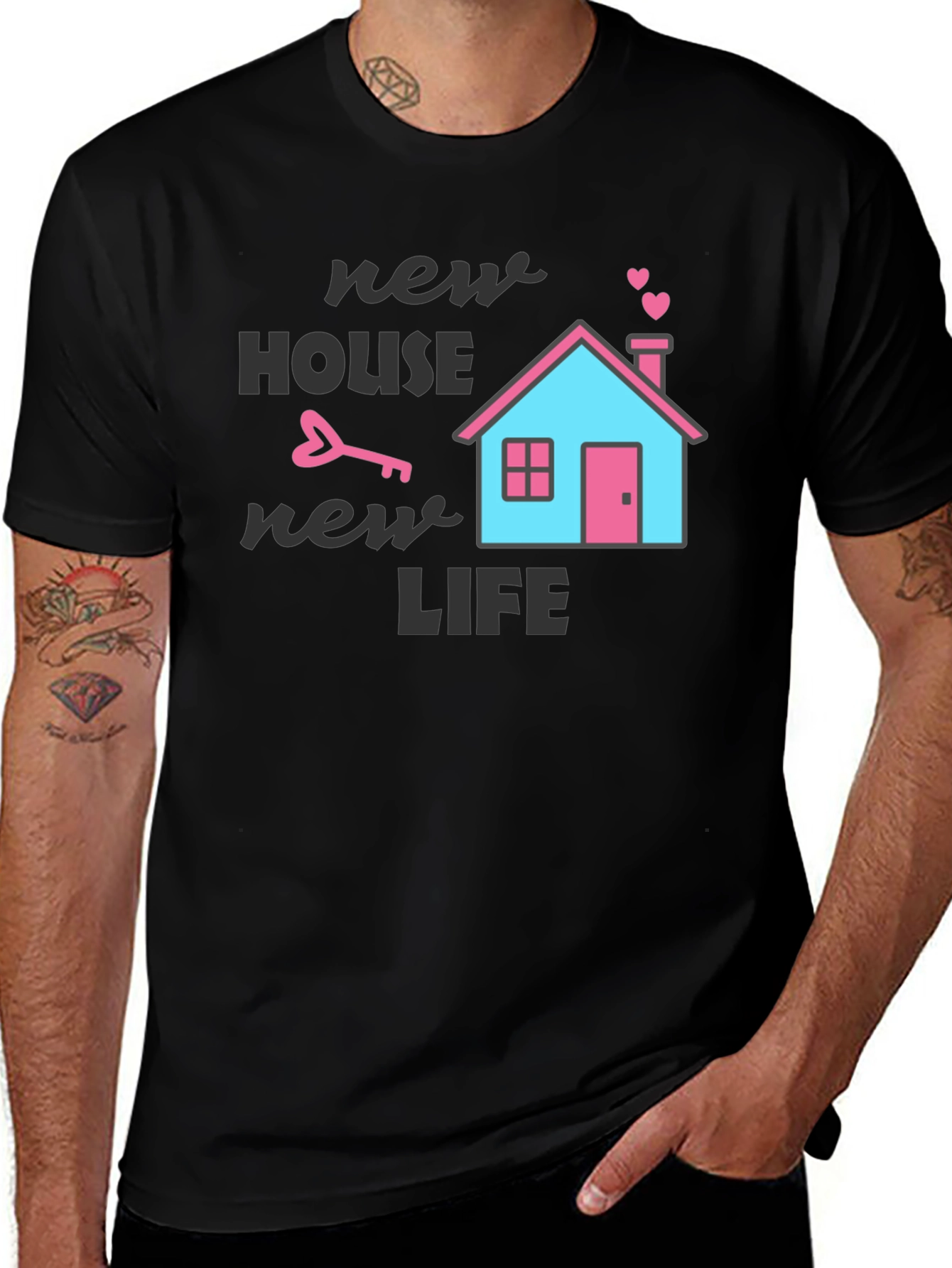 New House New Life Graphic T-Shirt