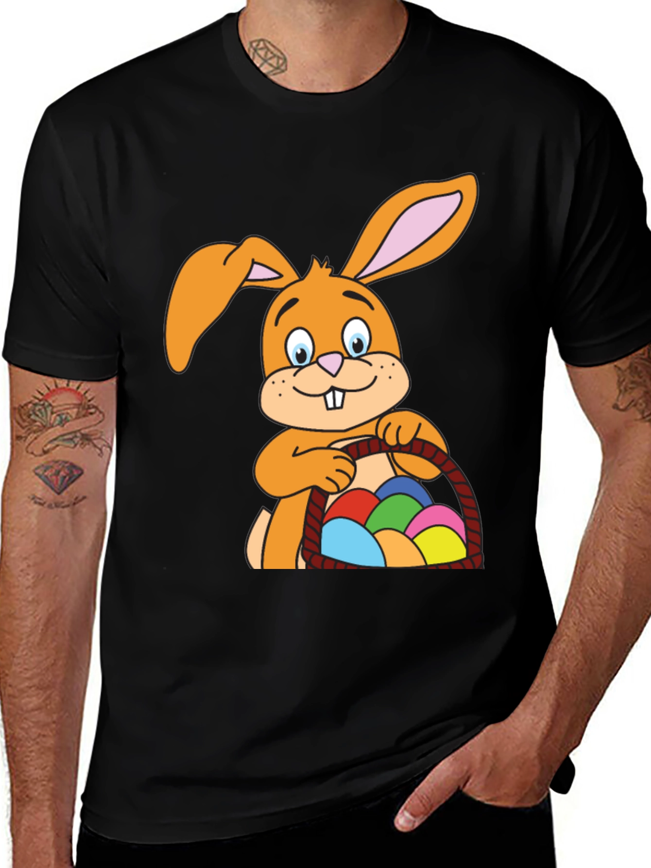 Easter Bunny & Egg Basket T-Shirt