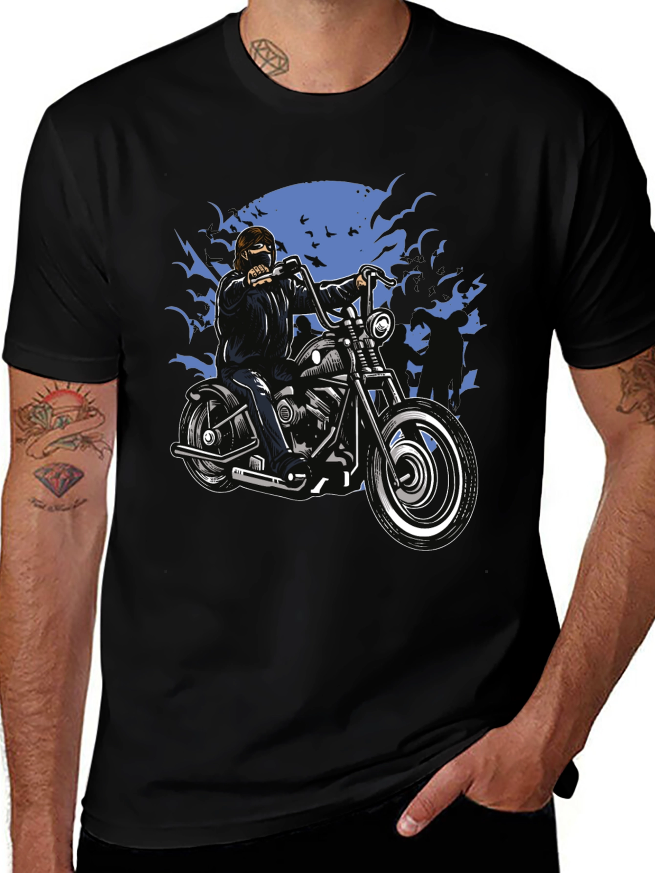 Variant 3 of Cool Biker Motorcycle T-Shirt