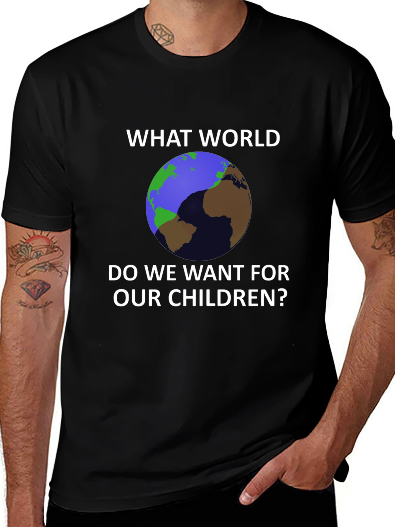 Variant 3 of Eco-Friendly World Graphic T-Shirt