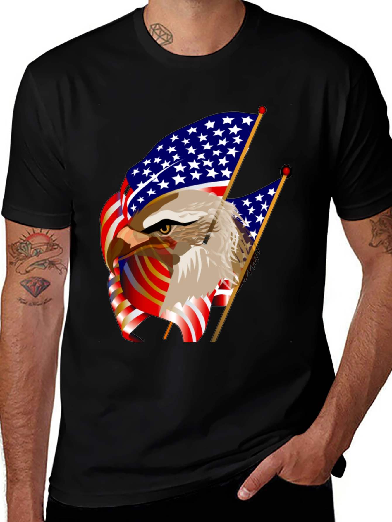 Variant 11 of American Eagle Flag Graphic T-Shirt