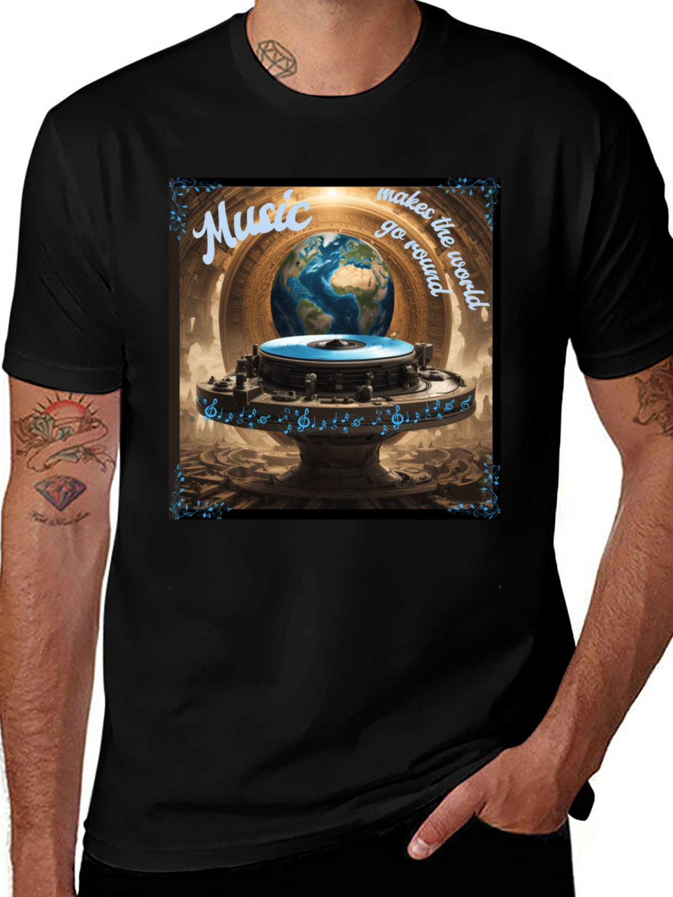 Variant 24 of Music Makes The World Go Round T-Shirt