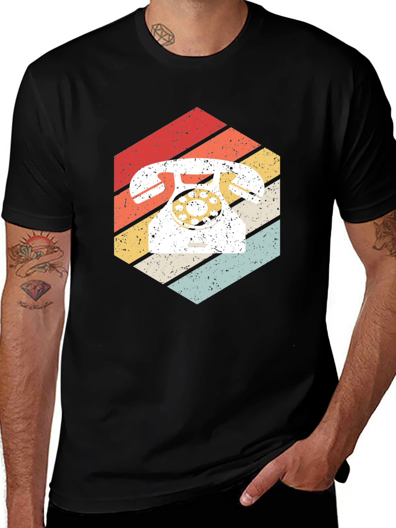 Variant 20 of Retro Telephone Graphic Tee - Vintage Style