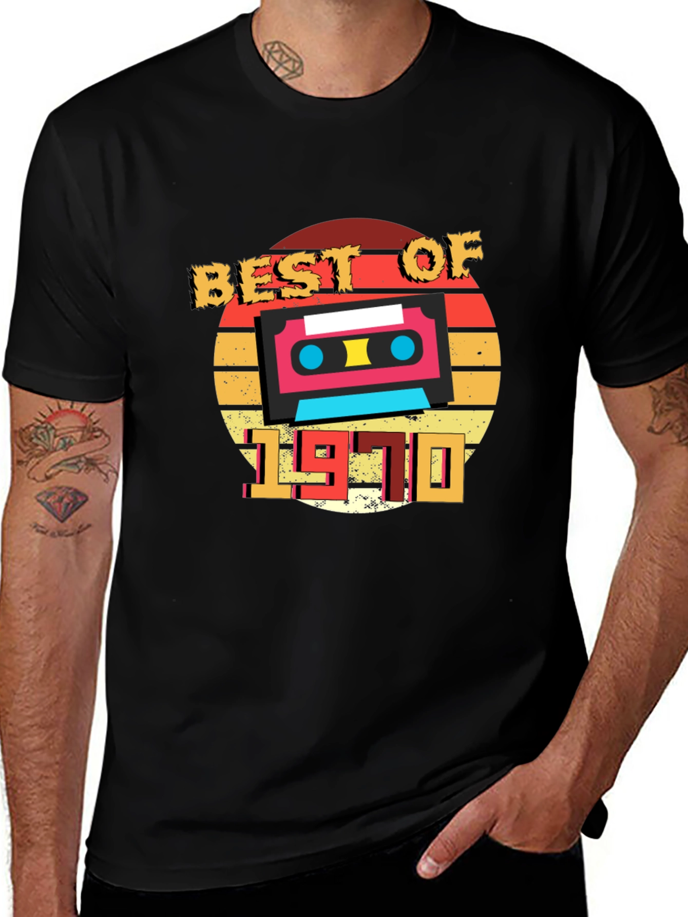 Variant 17 of Best of 1970 Retro Cassette T-Shirt
