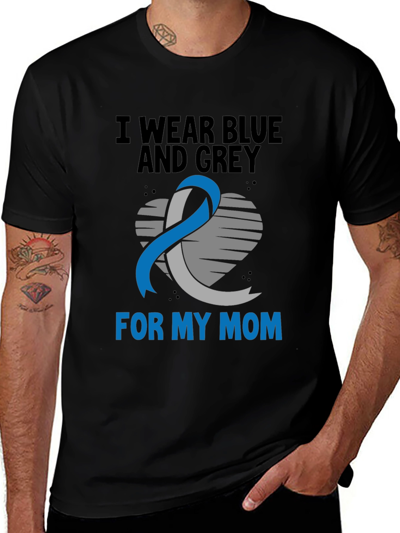 Variant 10 of I Wear Blue and Grey for My Mom T-Shirt