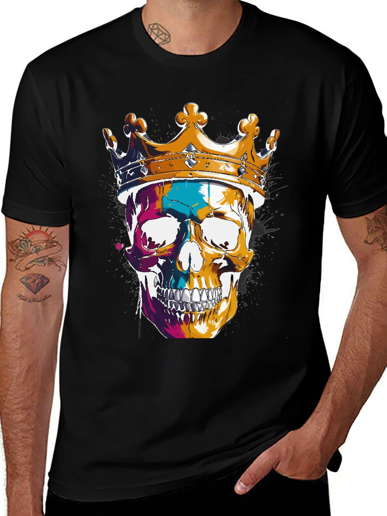 Variant 27 of Skull King T-Shirt - Graphic Print Tee