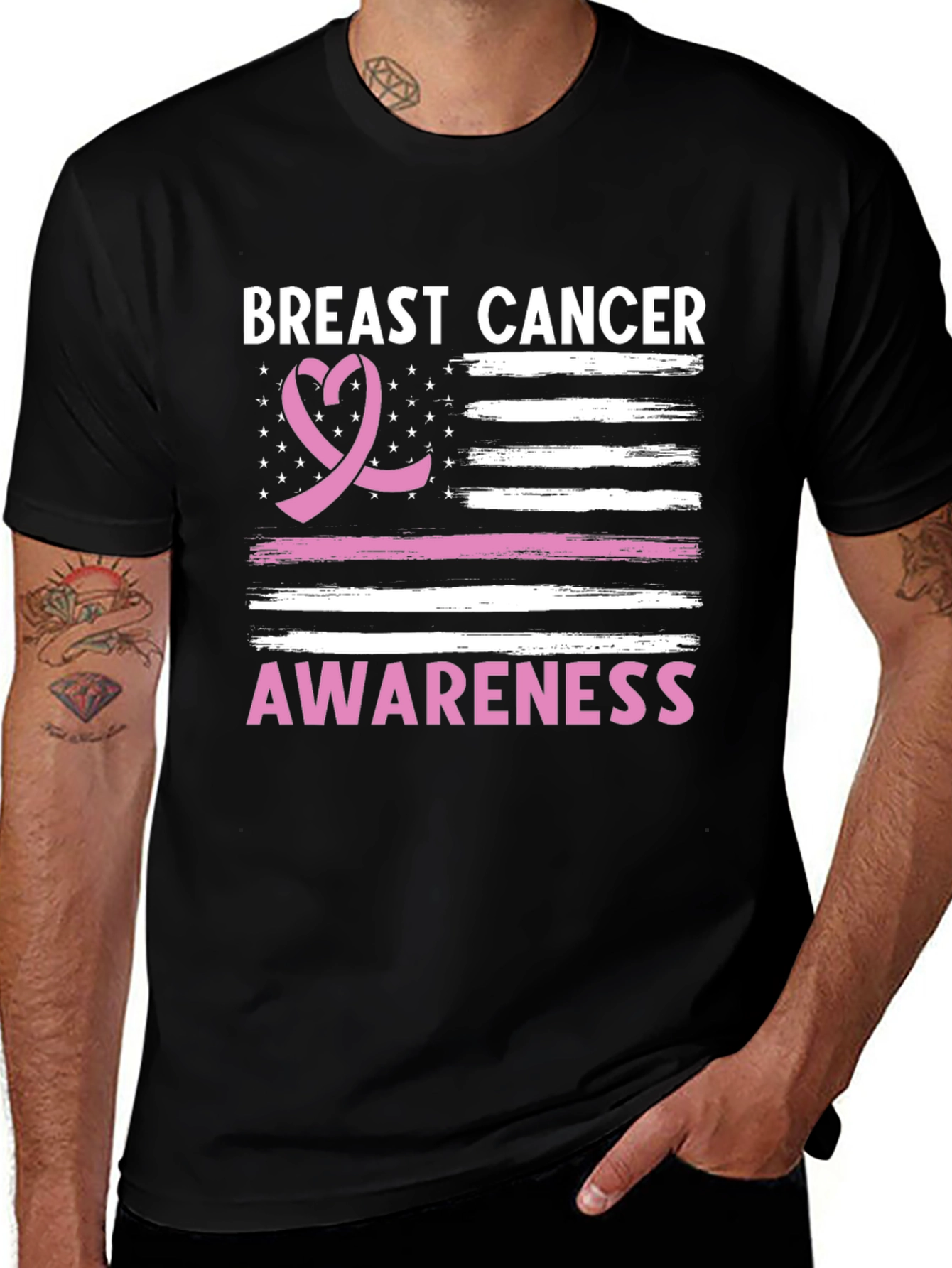 Variant 19 of Breast Cancer Awareness Ribbon T-Shirt