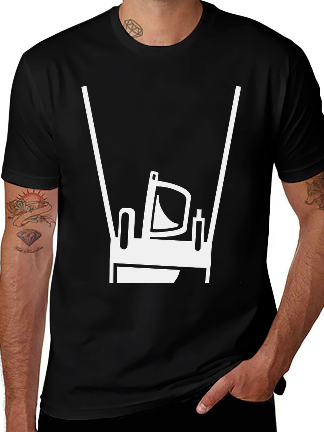 Variant 14 of Black Tee with Swing Graphic
