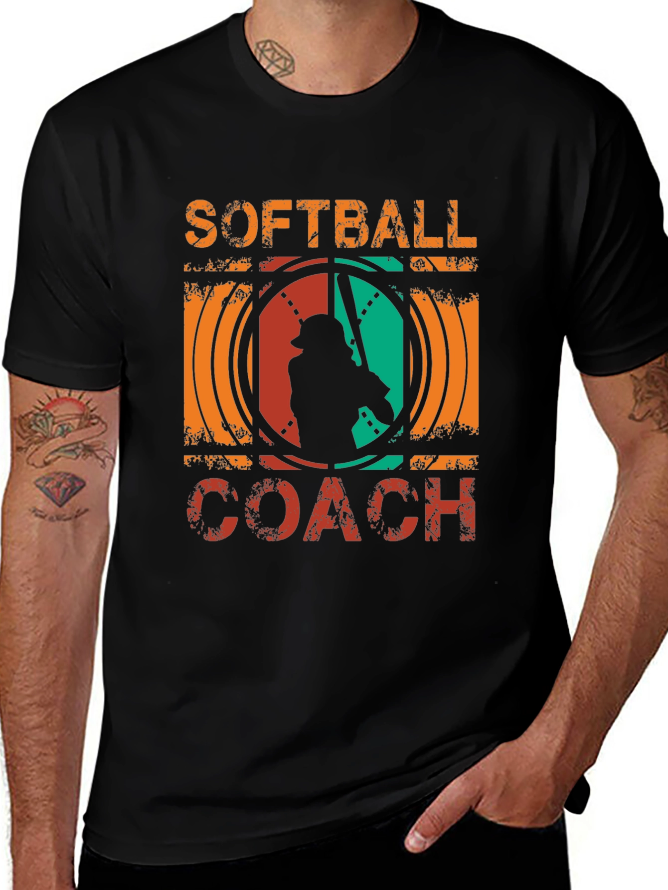 Variant 5 of Softball Coach Graphic T-Shirt