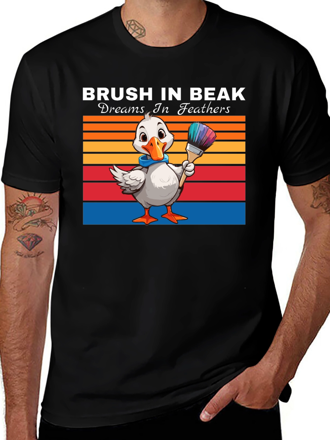 Variant 8 of Brush in Beak T-shirt