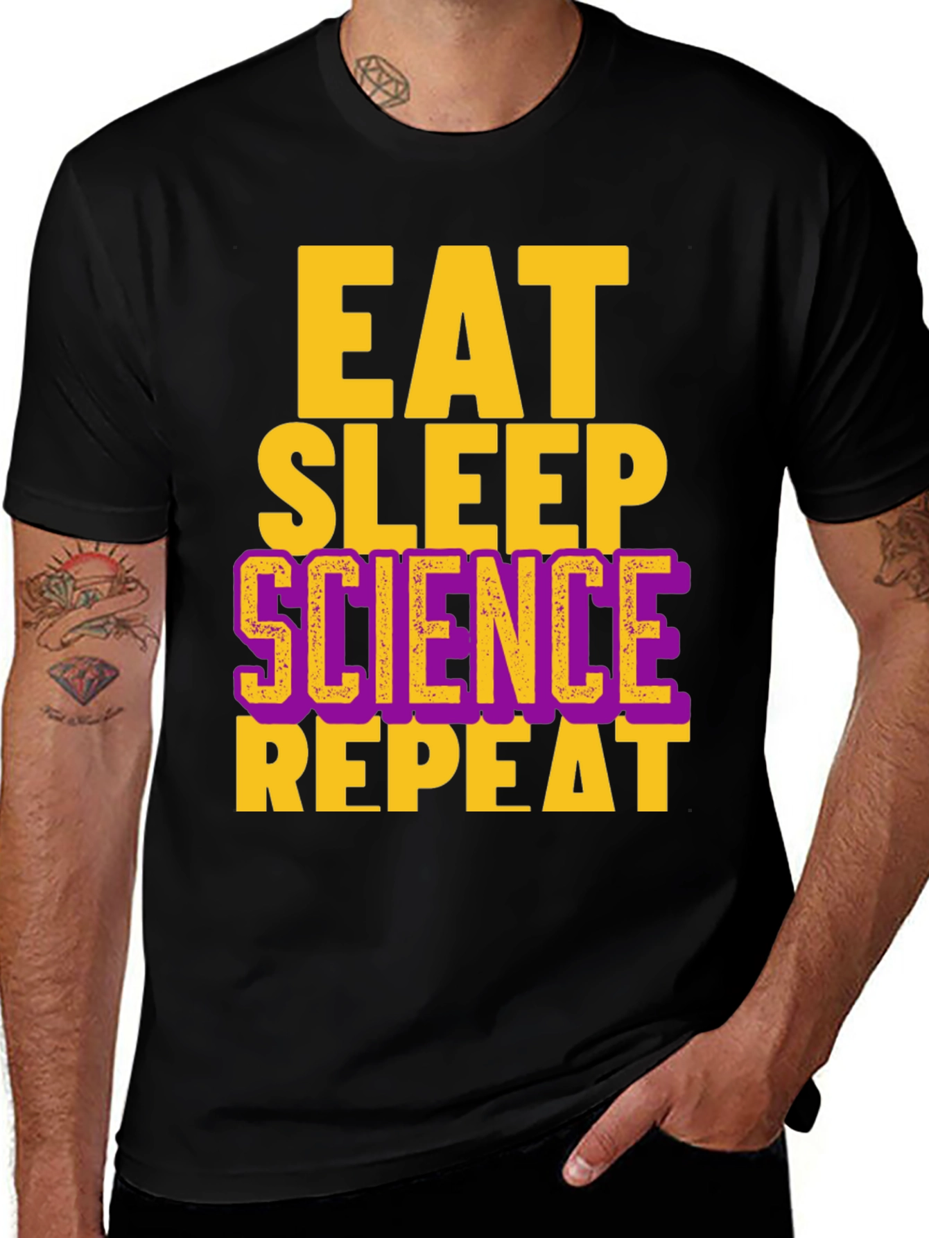 Variant 20 of Eat Sleep Science Repeat Graphic Tee
