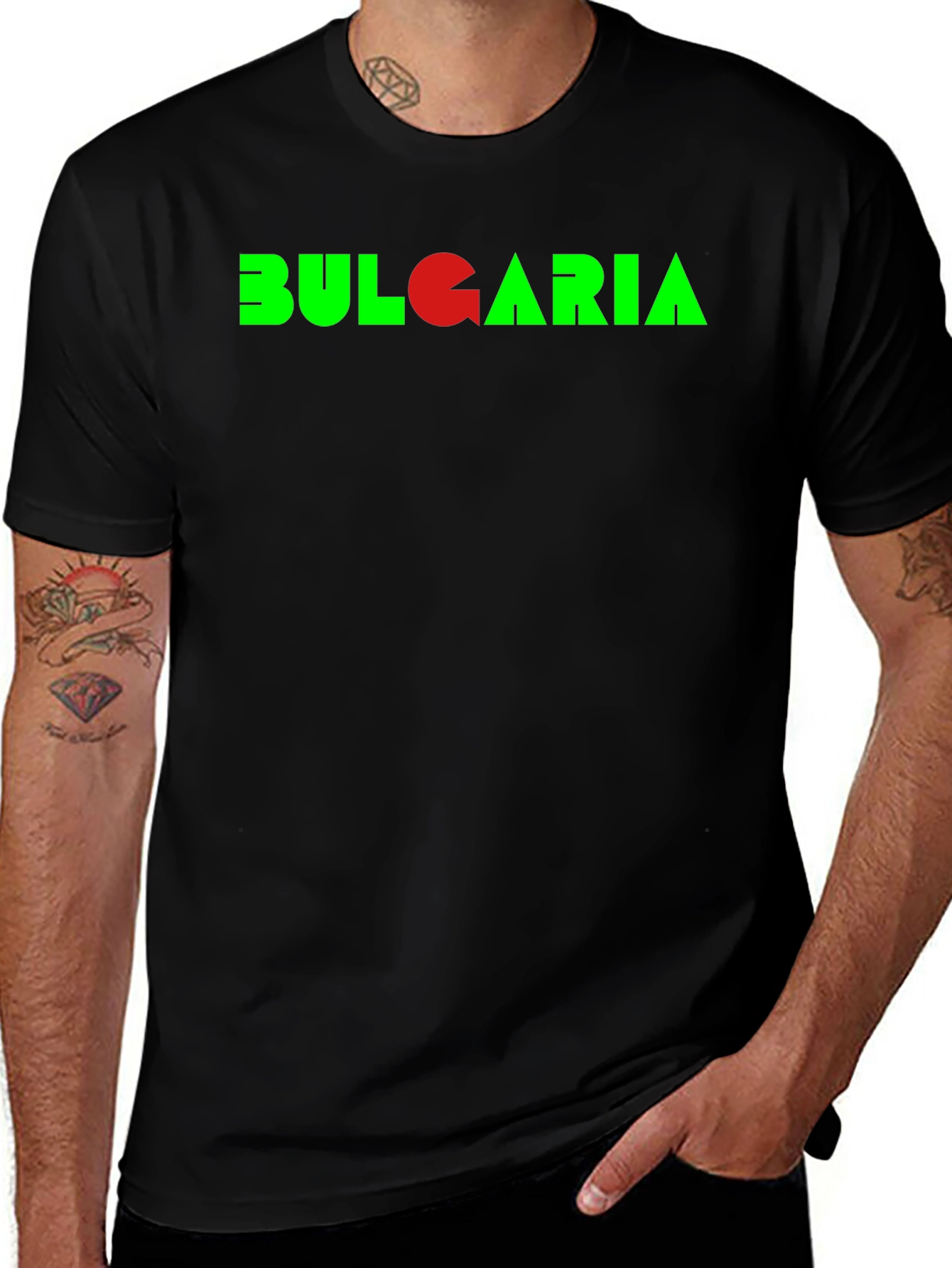 Bulgaria Flag T-Shirt - Black
