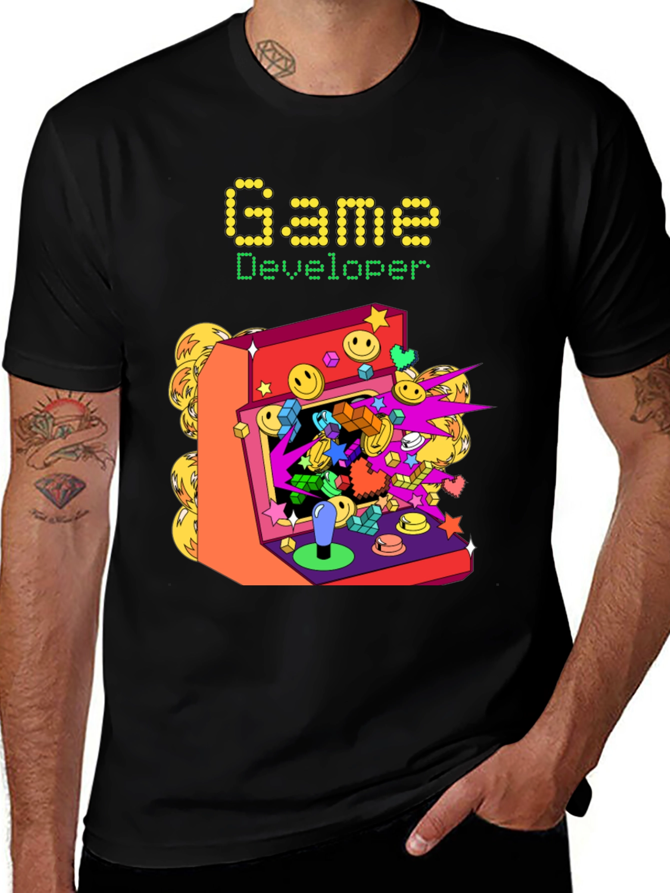 Variant 27 of Game Developer Graphic Tee - Arcade Style