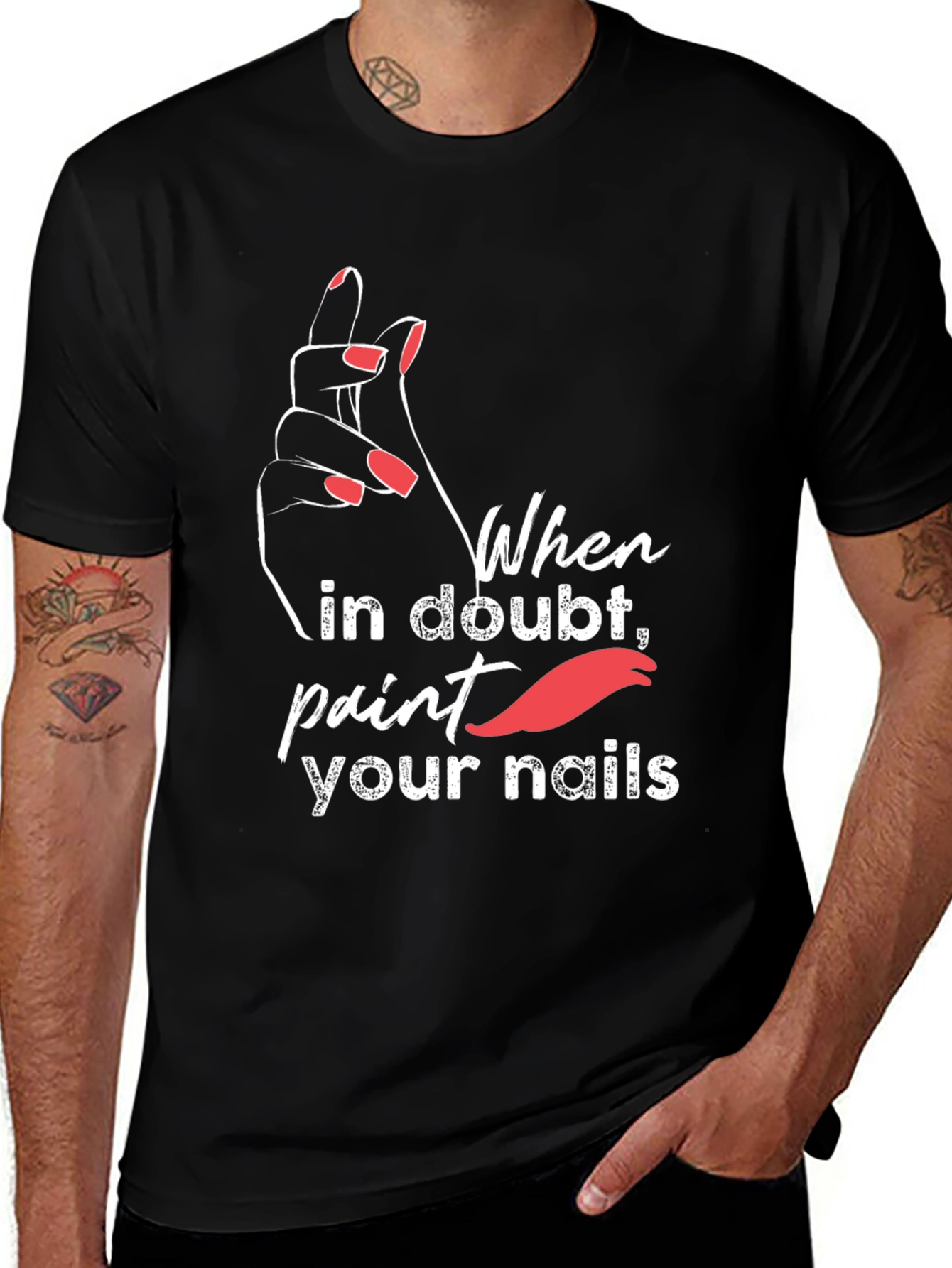 Variant 18 of Trendy "Paint Your Nails" Graphic Tee