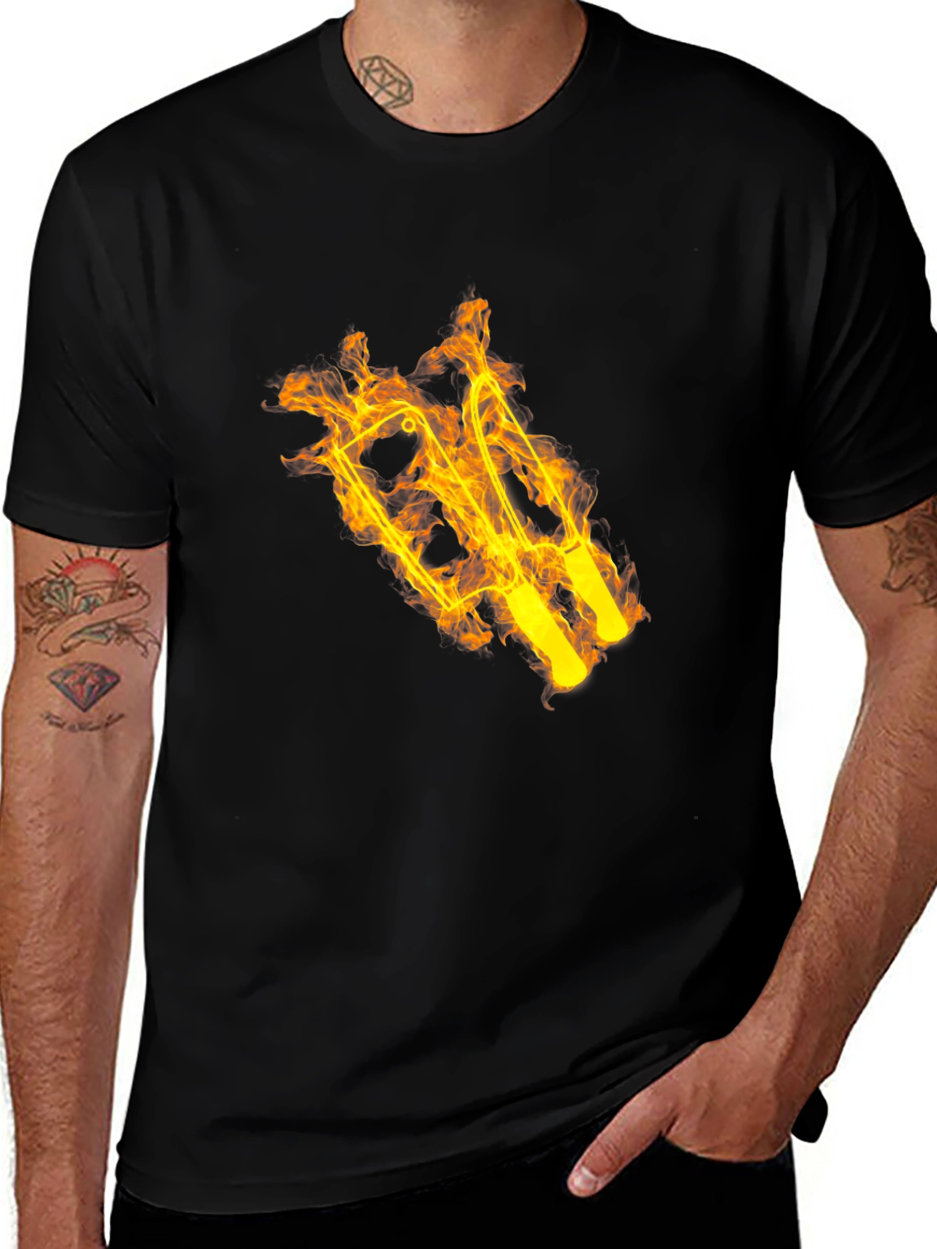 Burning Bitcoin Black T-Shirt - Crypto Style