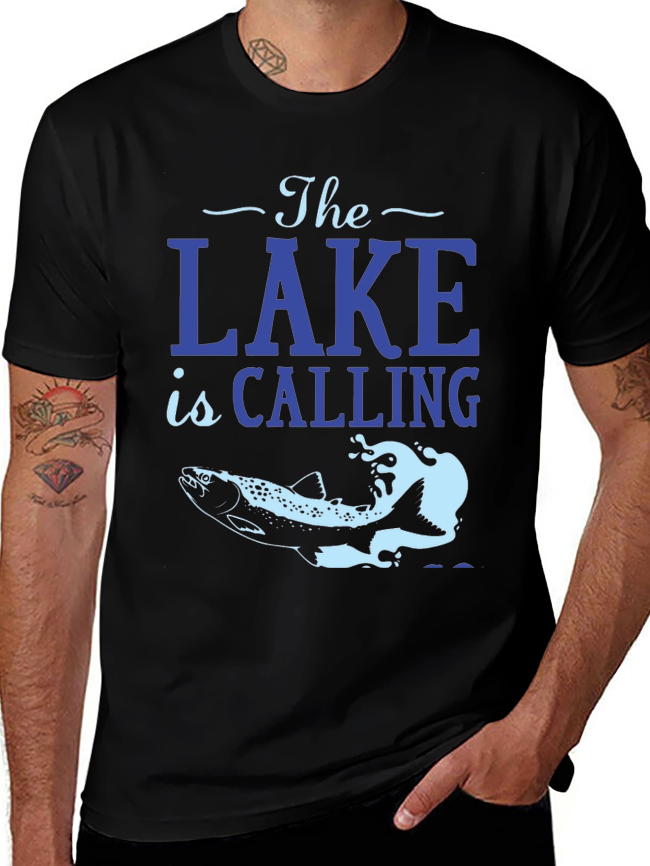Variant 5 of The Lake is Calling T-Shirt - Fishing Tee