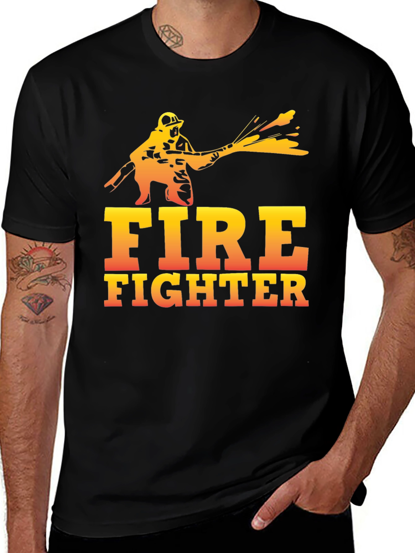 Firefighter Graphic Print Tee - Heroic Design