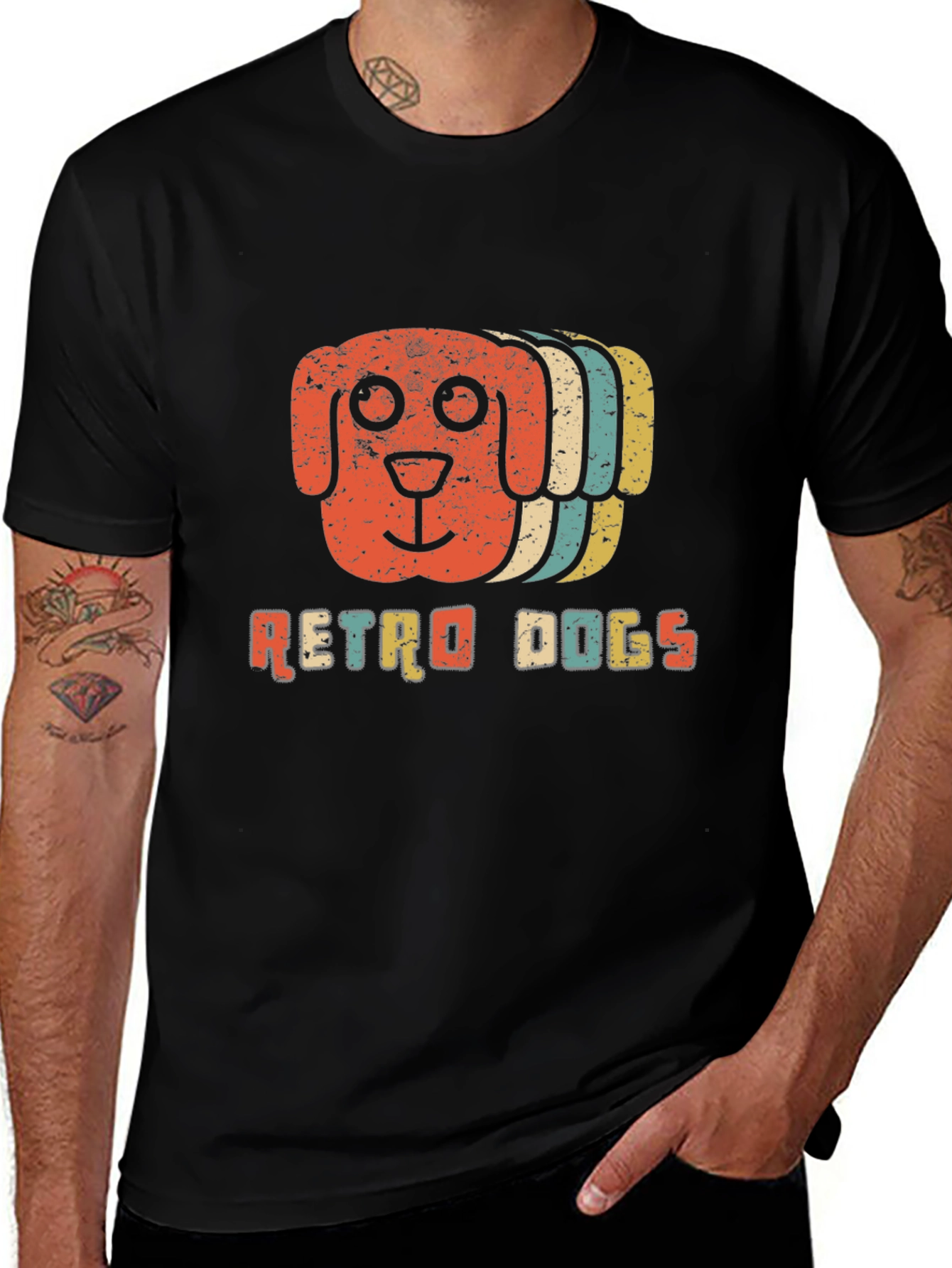 Variant 29 of Retro Dogs Graphic Tee - Classic Style