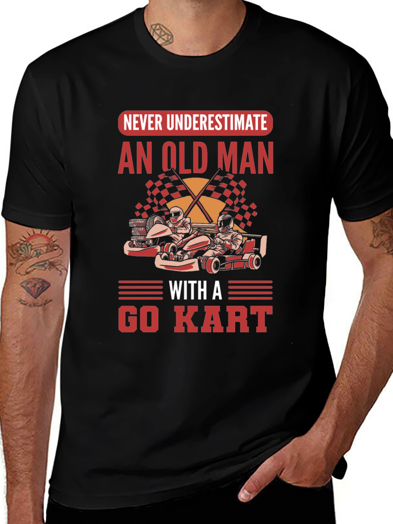 Variant 12 of Old Man Go-Kart T-Shirt