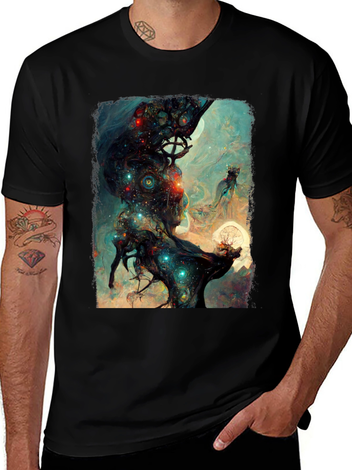 Variant 25 of Celestial Tree Graphic T-Shirt