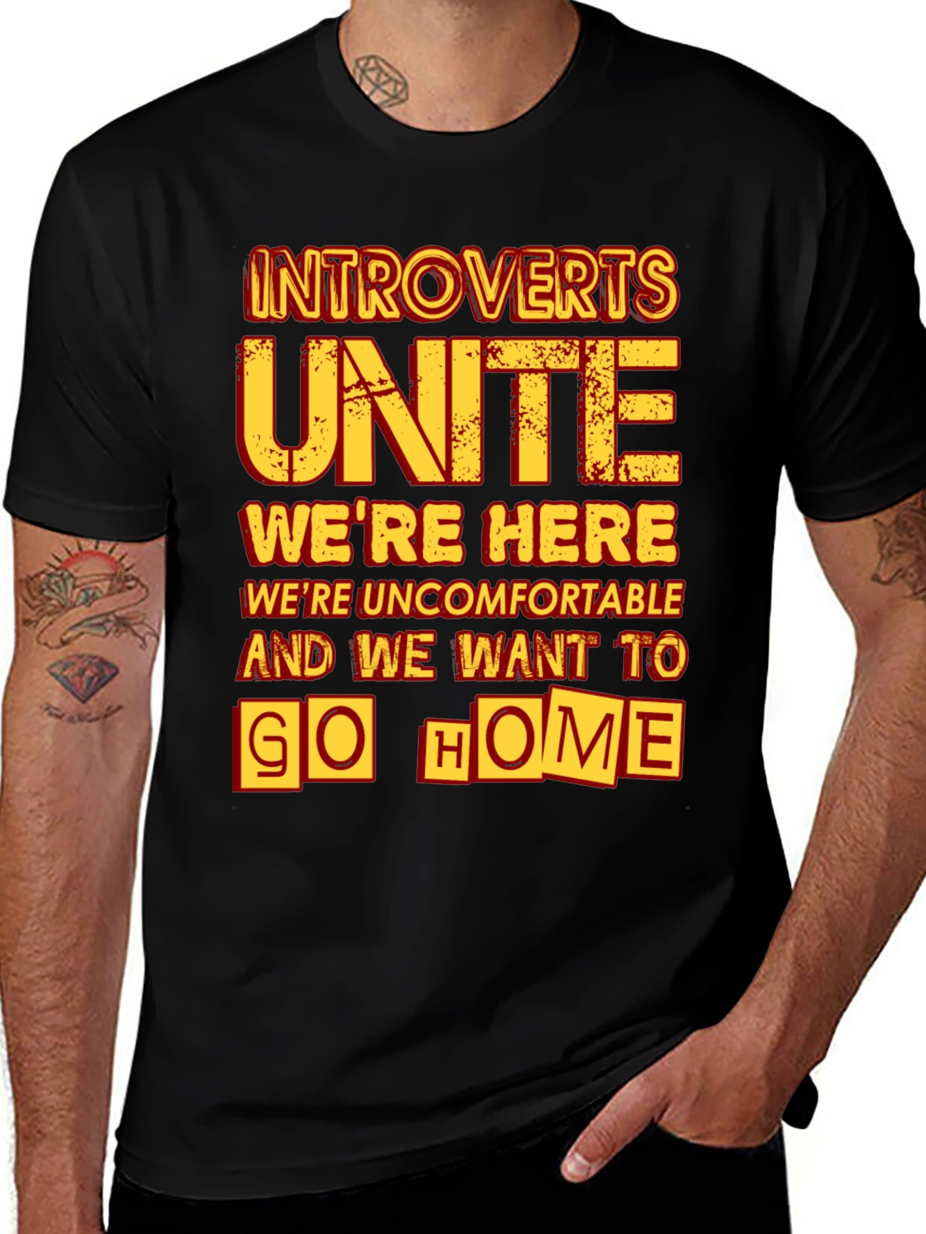 Variant 17 of Introverts Unite T-Shirt - Humorous Slogan Tee