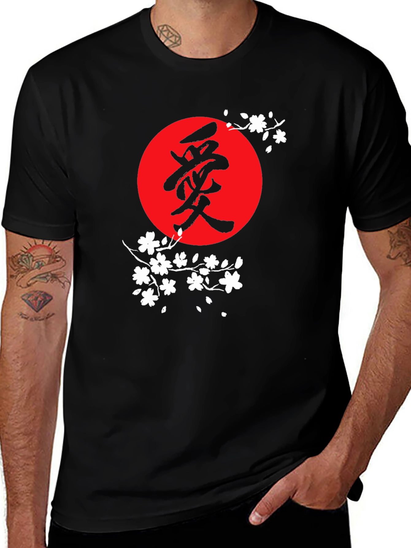 Japanese Love Cherry Blossom Graphic T-Shirt