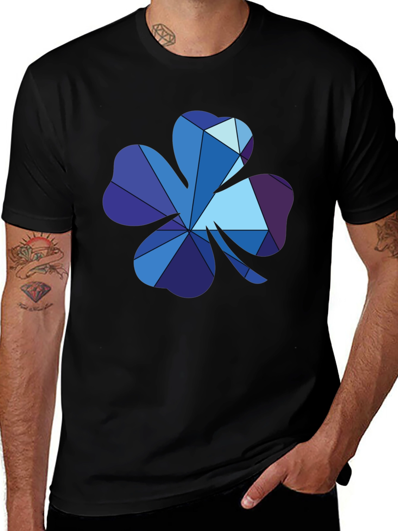 Variant 23 of Geometric Shamrock Graphic T-Shirt