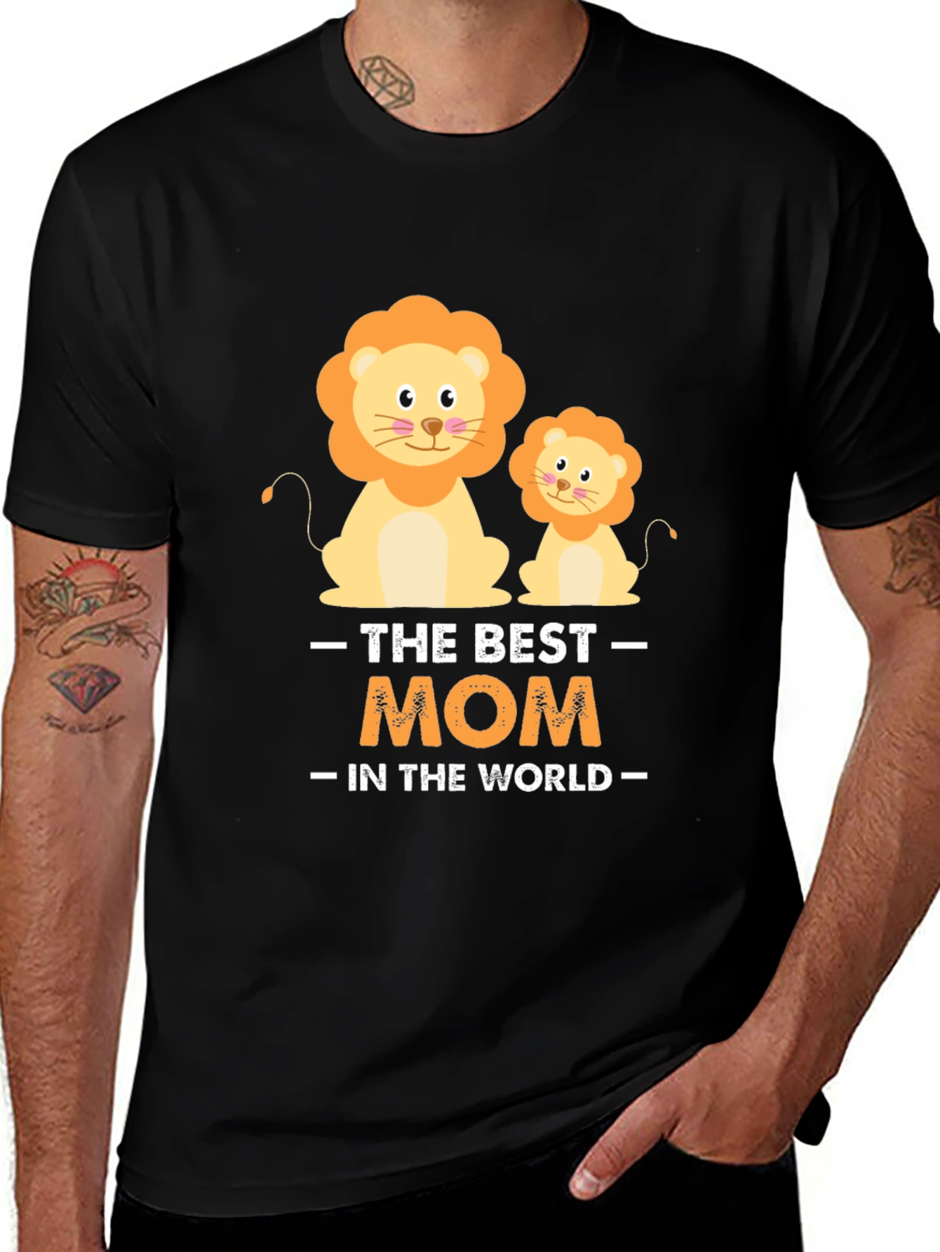 Variant 29 of Best Mom in the World Lion Graphic Tee