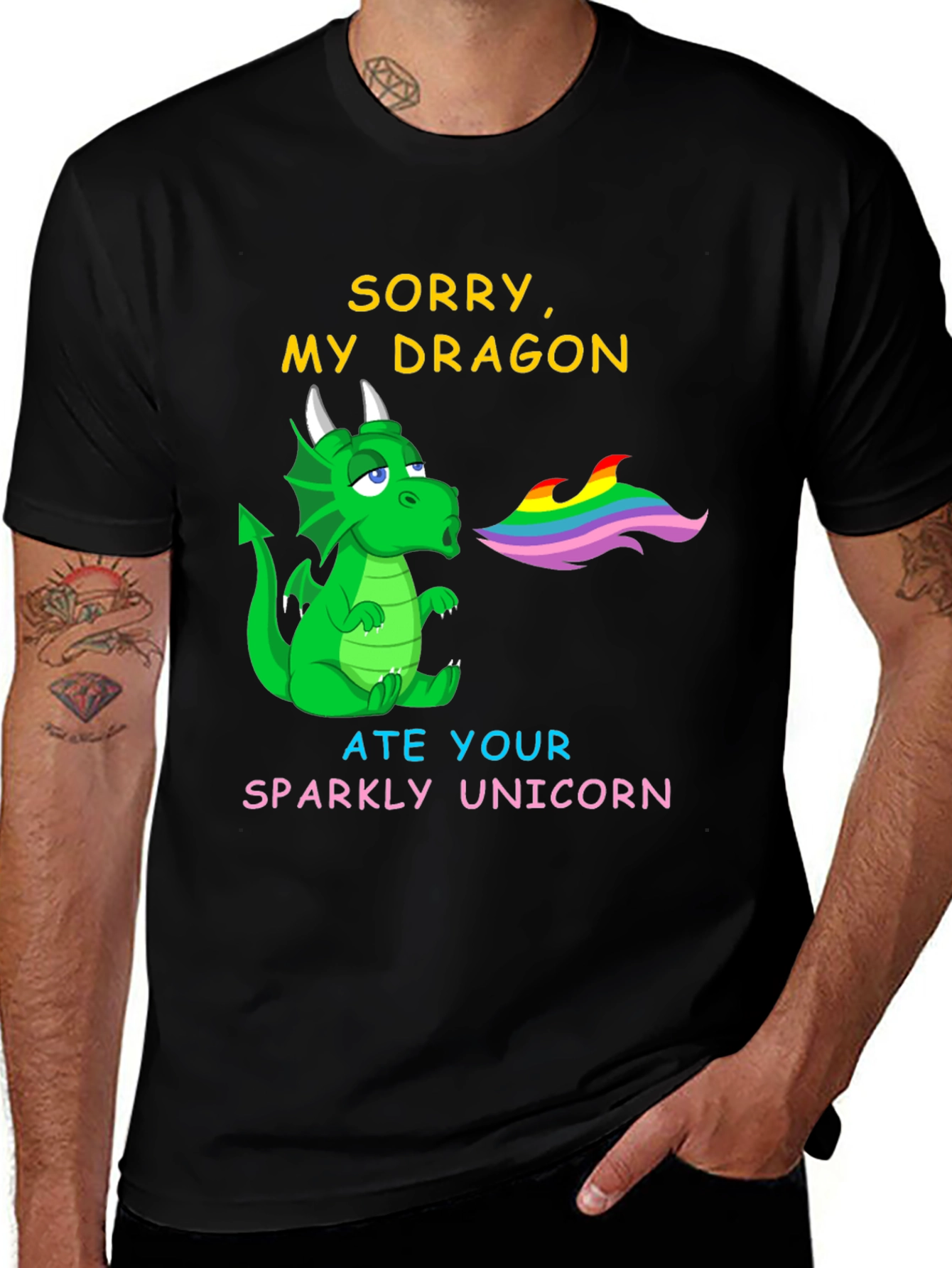 Variant 13 of Sorry My Dragon Ate Your Unicorn Graphic Tee