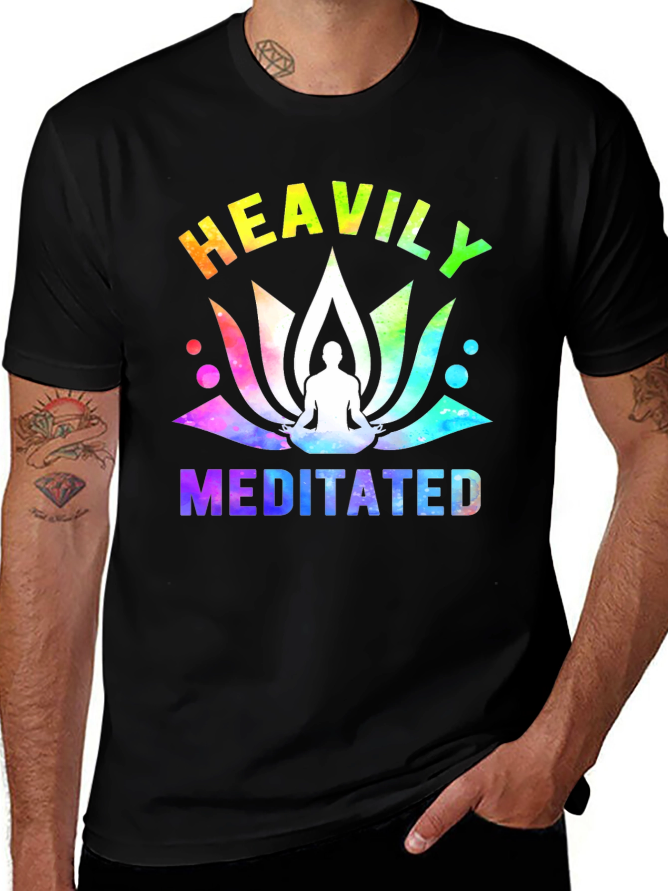 Variant 26 of Heavily Meditated Colorful Graphic T-Shirt