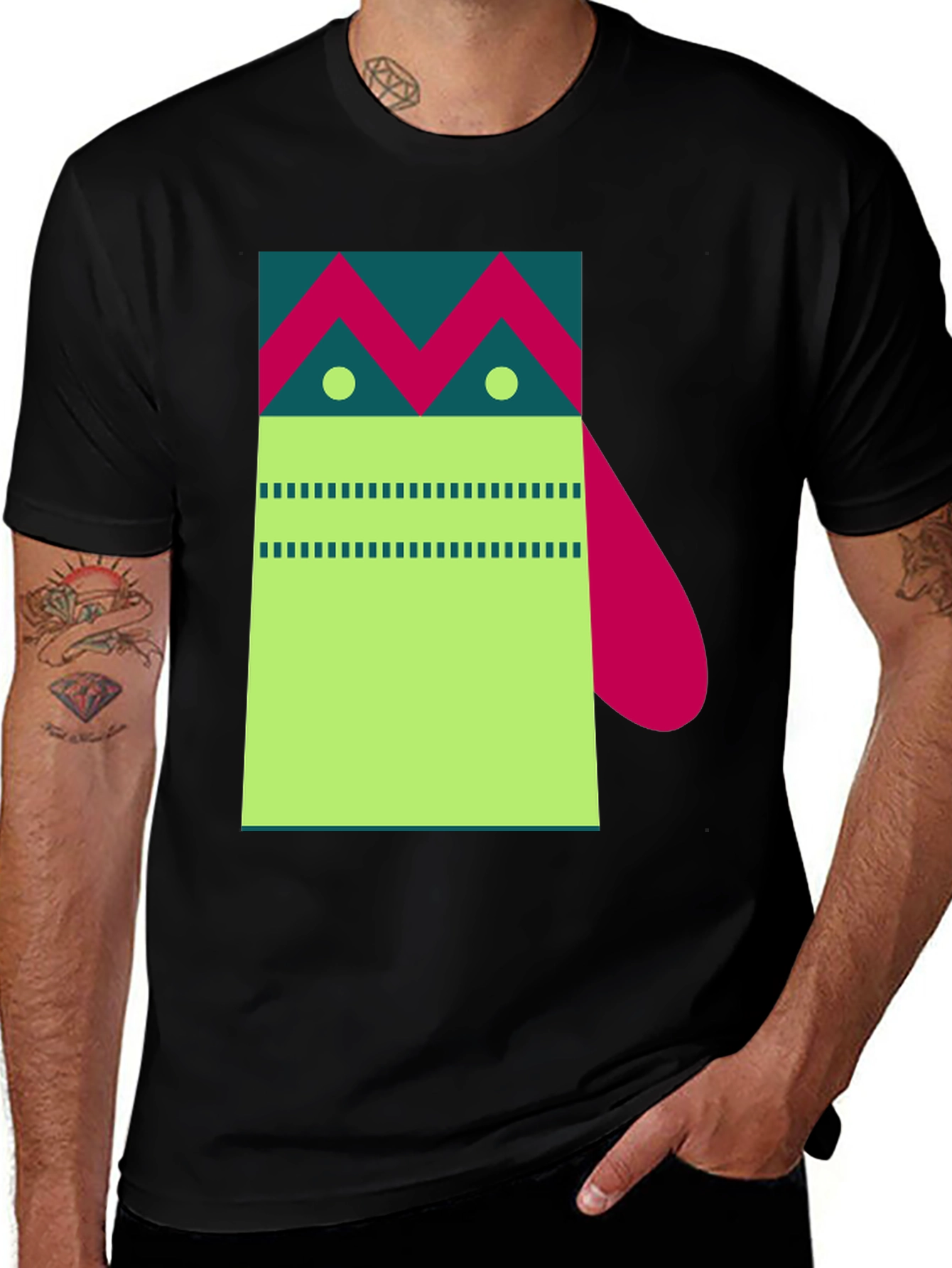 Variant 6 of Abstract Geometric Graphic Tee - Modern Art Shirt
