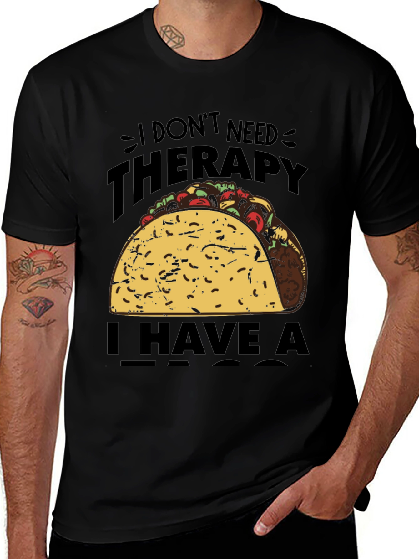 Variant 5 of I Don't Need Therapy, I Have a Taco Graphic T-Shirt