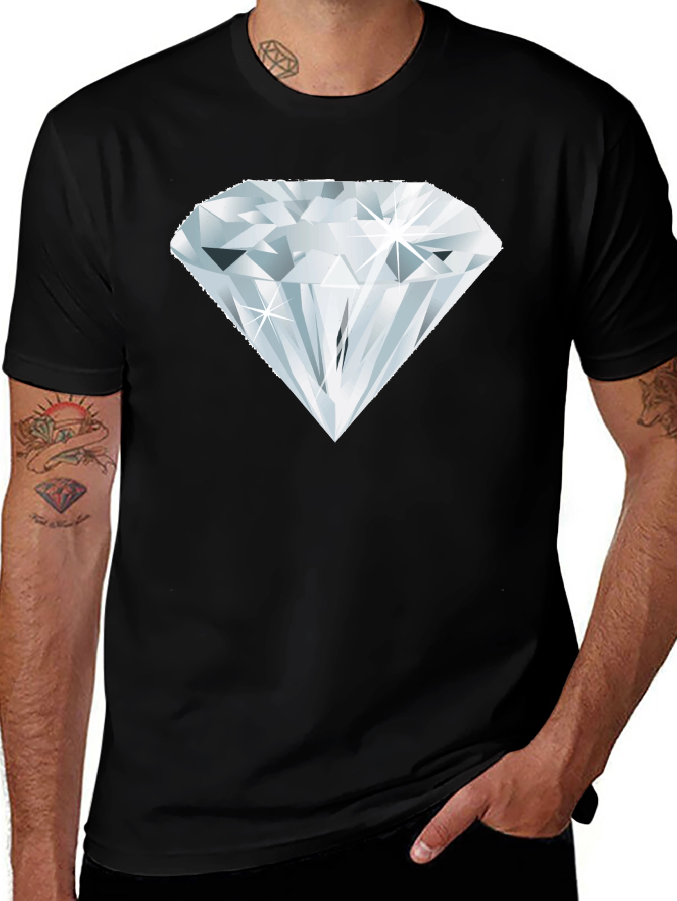 Variant 24 of Diamond Graphic Black T-Shirt