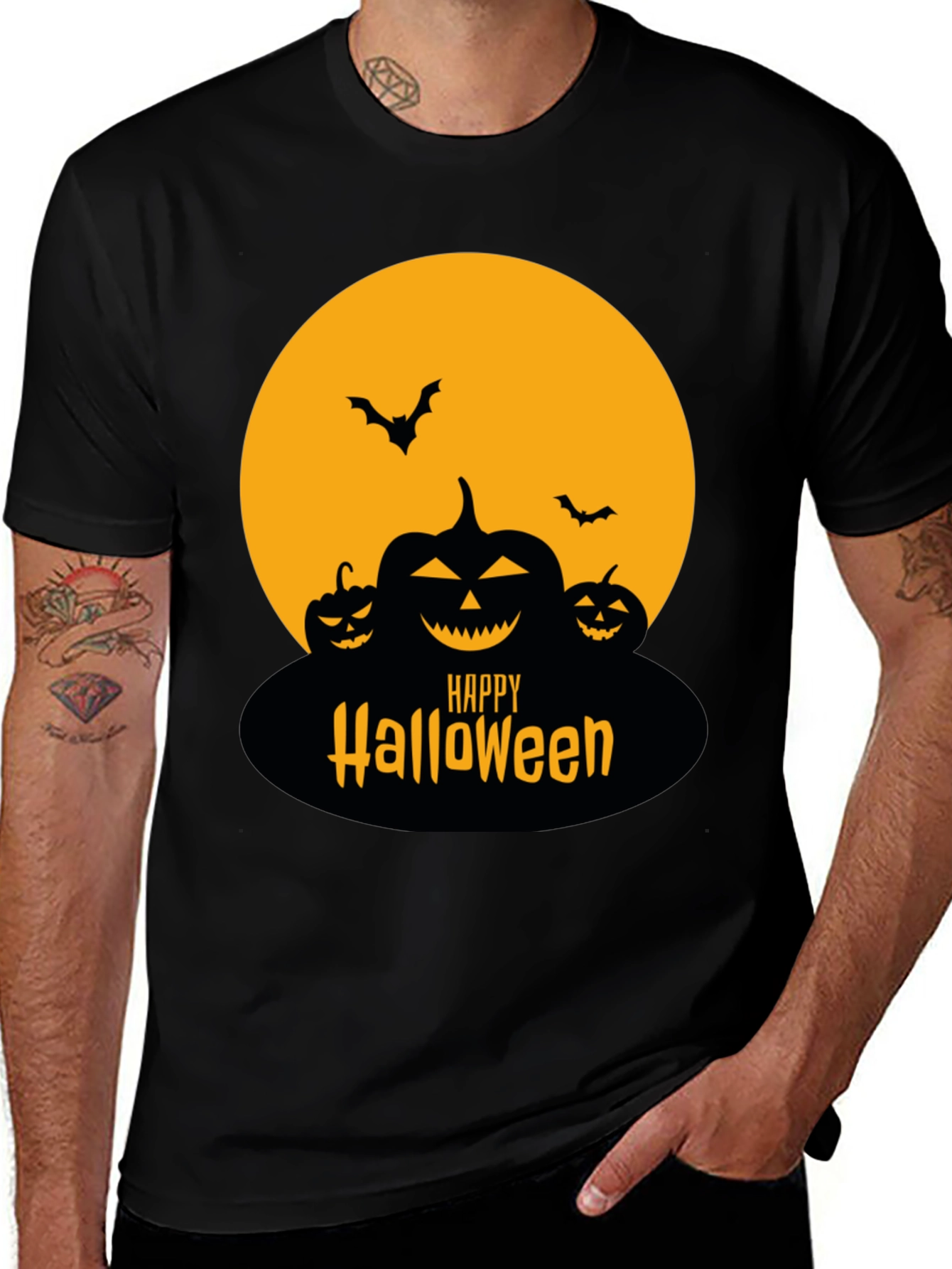 Happy Halloween T-Shirt - Spooky Pumpkin Design