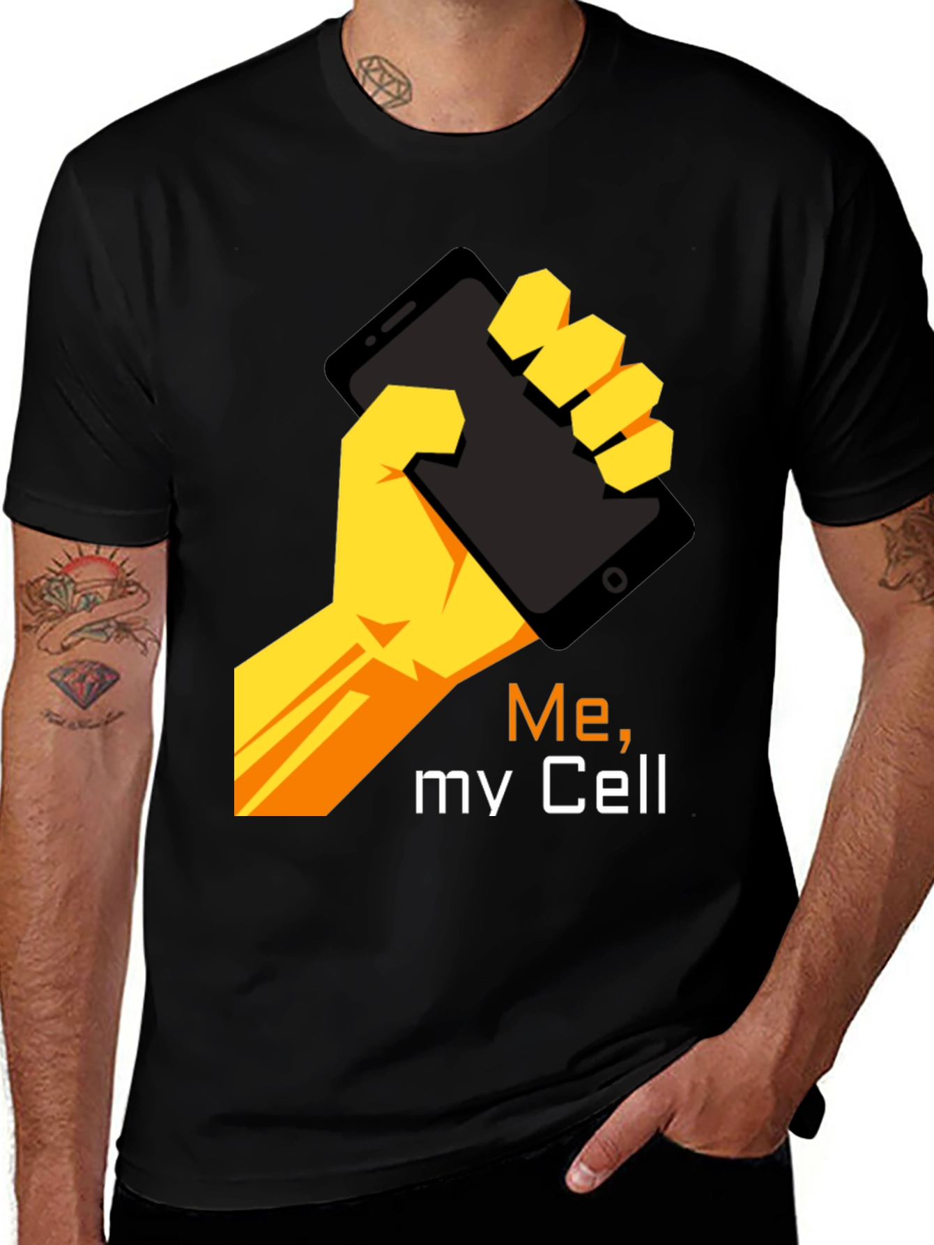 Variant 15 of Me, My Cell Funny Graphic T-Shirt