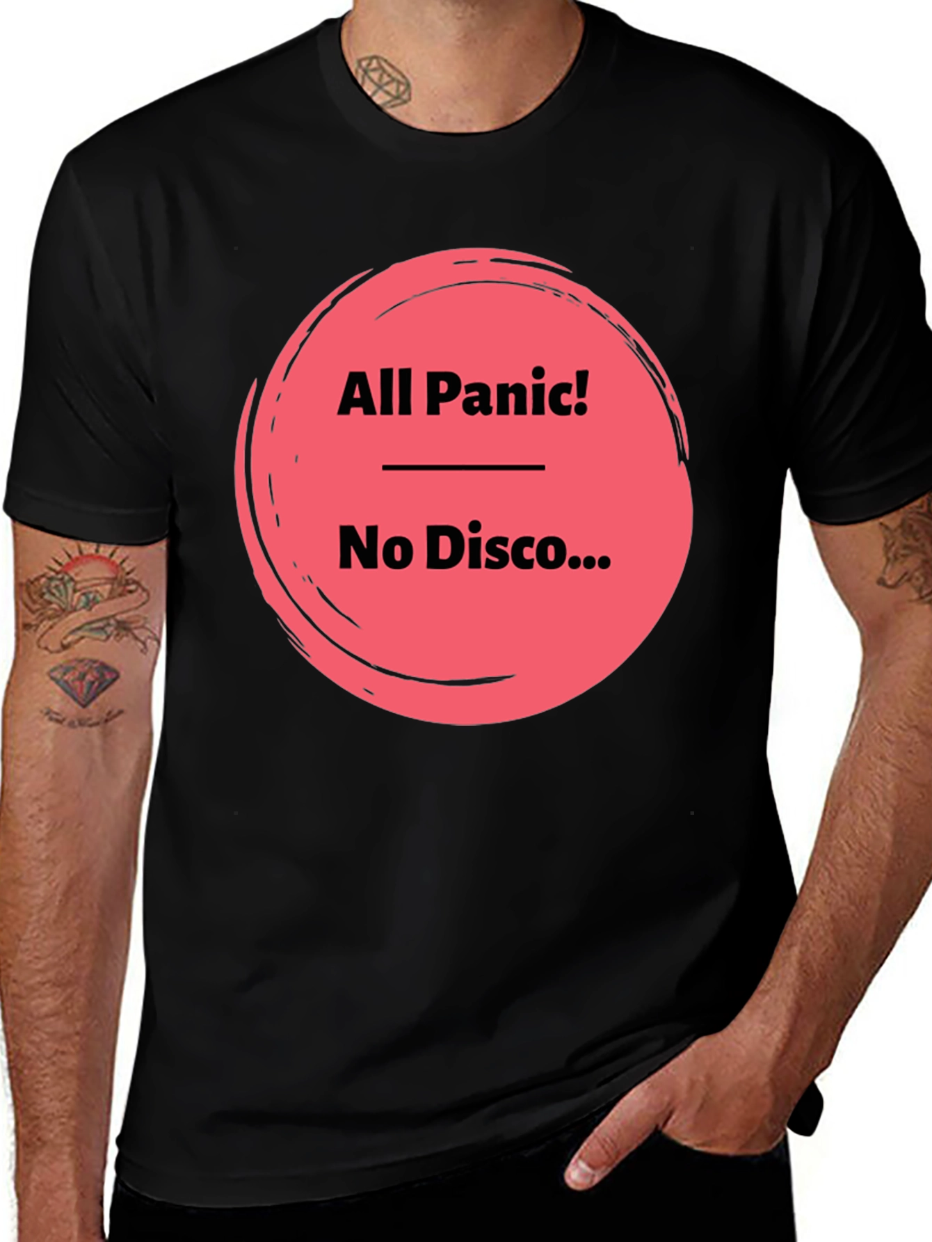 Variant 8 of All Panic No Disco Black Graphic Tee