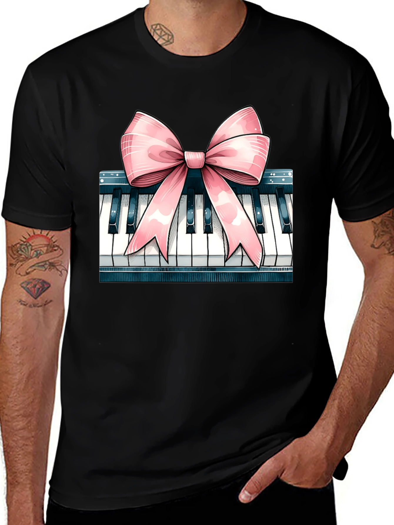 Variant 18 of Piano Bow T-Shirt - Unique Music Lover Gift