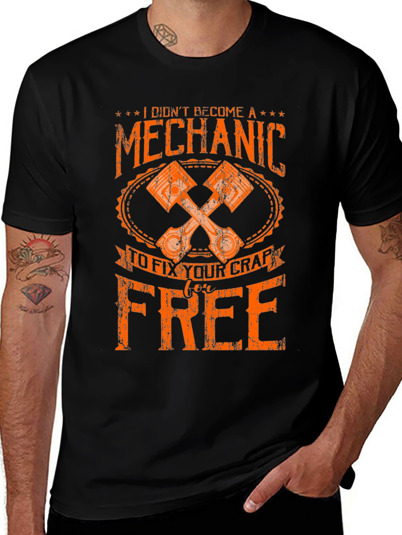 Variant 17 of Mechanic Humor T-Shirt - Fix Your Crap For Free