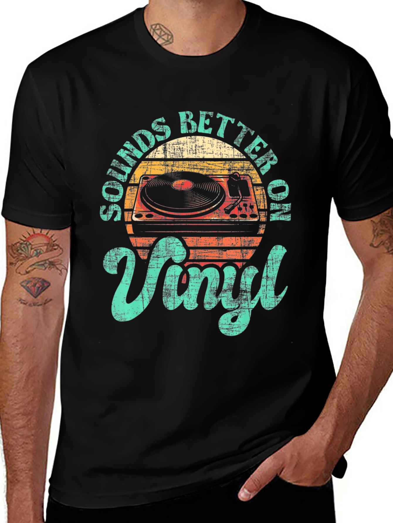 Variant 18 of Sounds Better On Vinyl T-Shirt - Retro Music Lover Tee