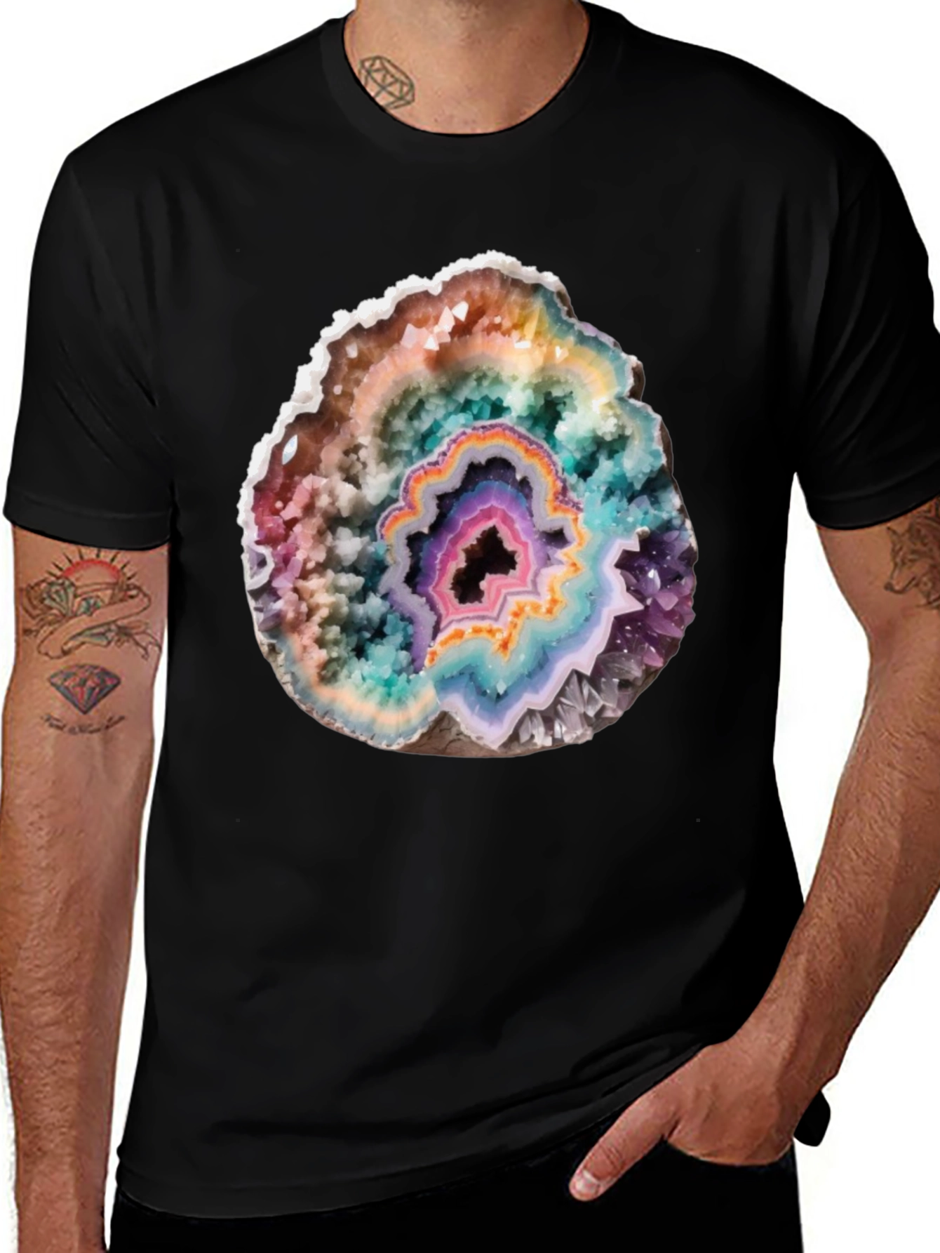 Variant 28 of Rainbow Geode Slice Graphic T-Shirt