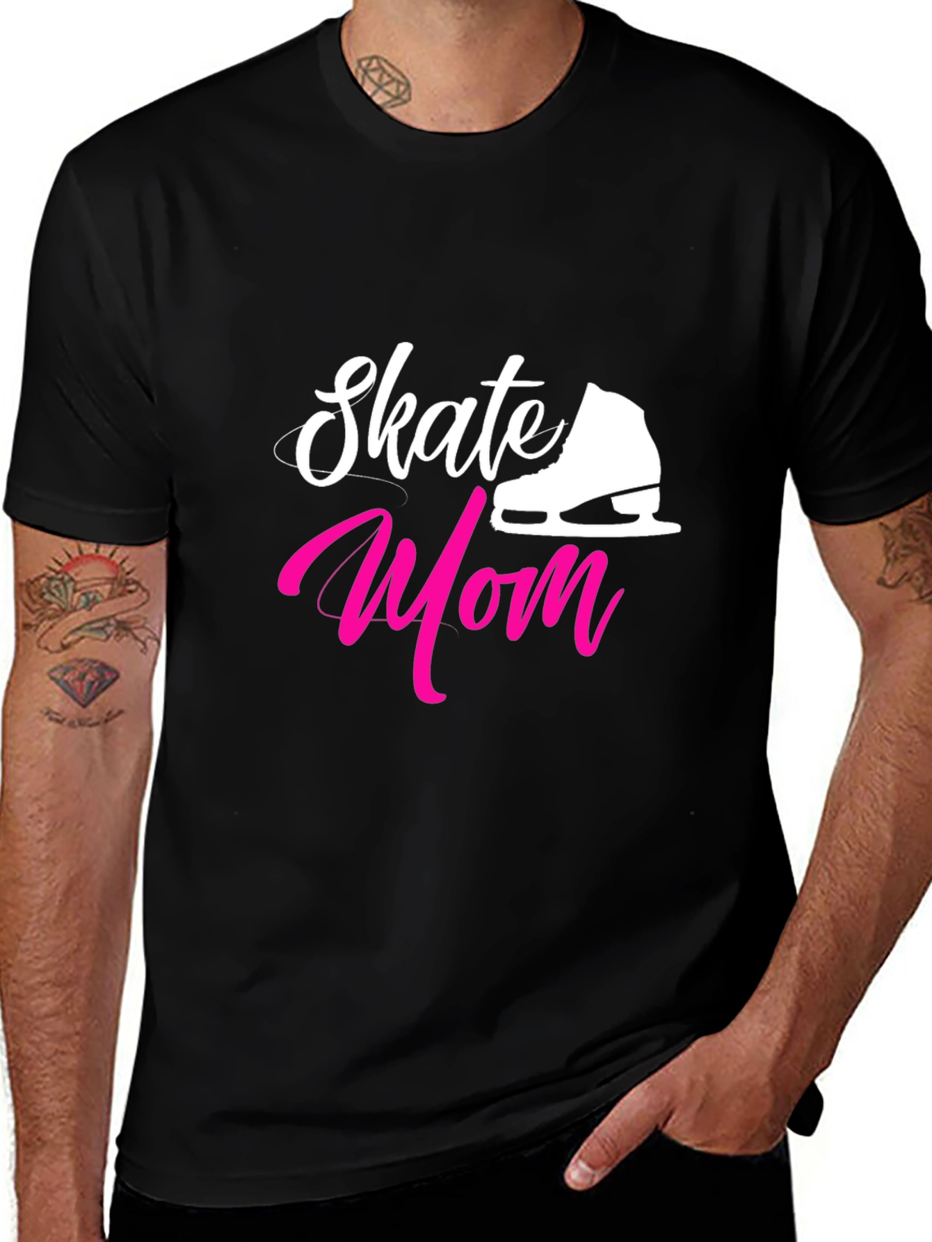 Variant 7 of Skate Mom Graphic Tee - Black Cotton Blend