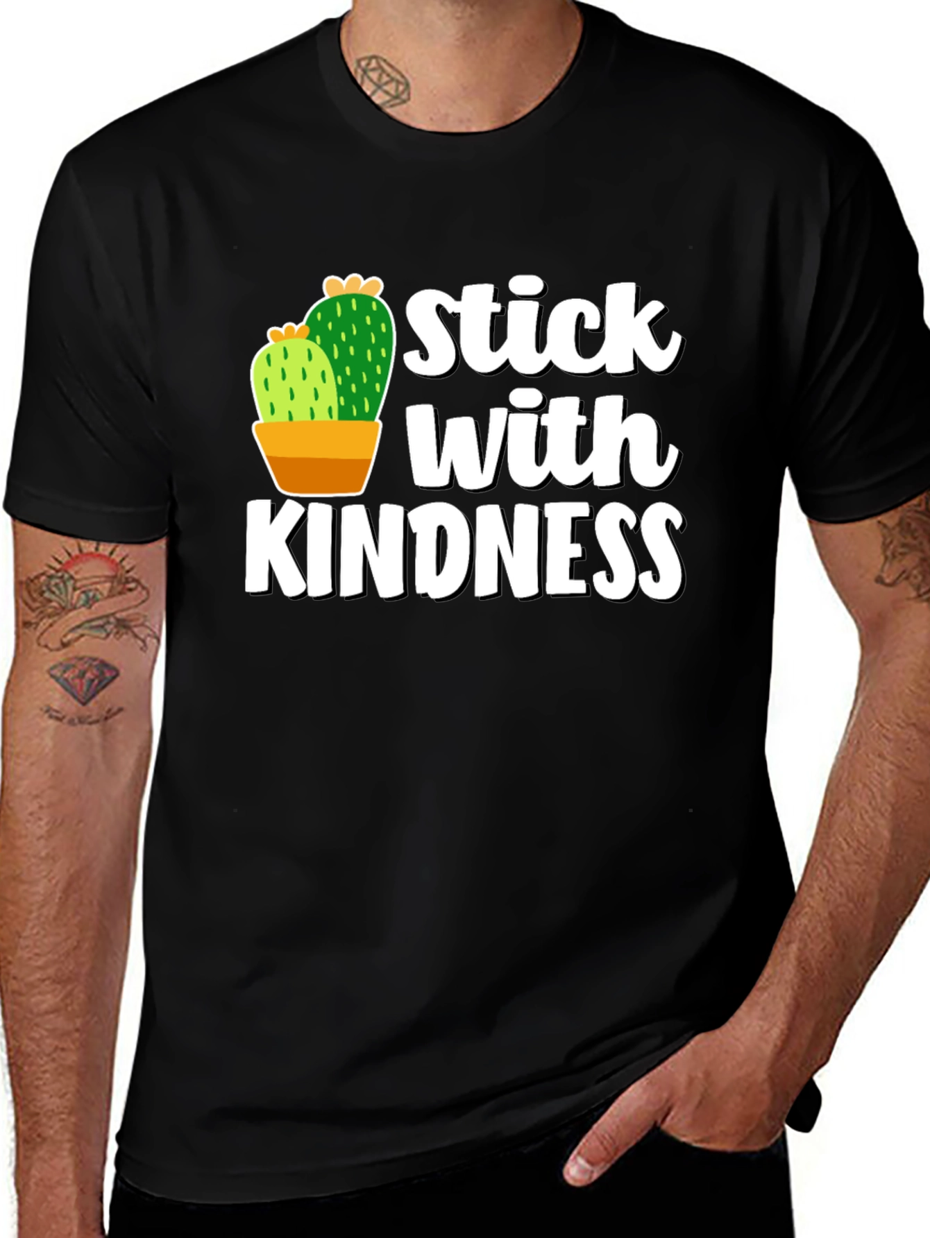 Variant 26 of Stick With Kindness Cactus Graphic T-Shirt