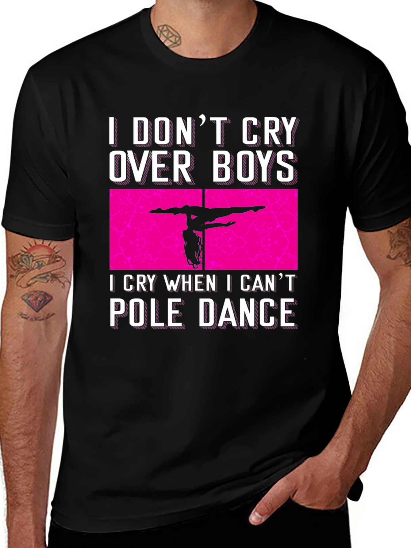 Variant 30 of Pole Dance Graphic Tee - I Don't Cry Over Boys T-Shirt