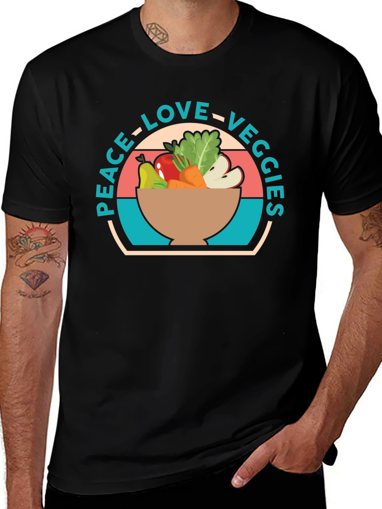 Variant 26 of Peace Love Veggies T-Shirt
