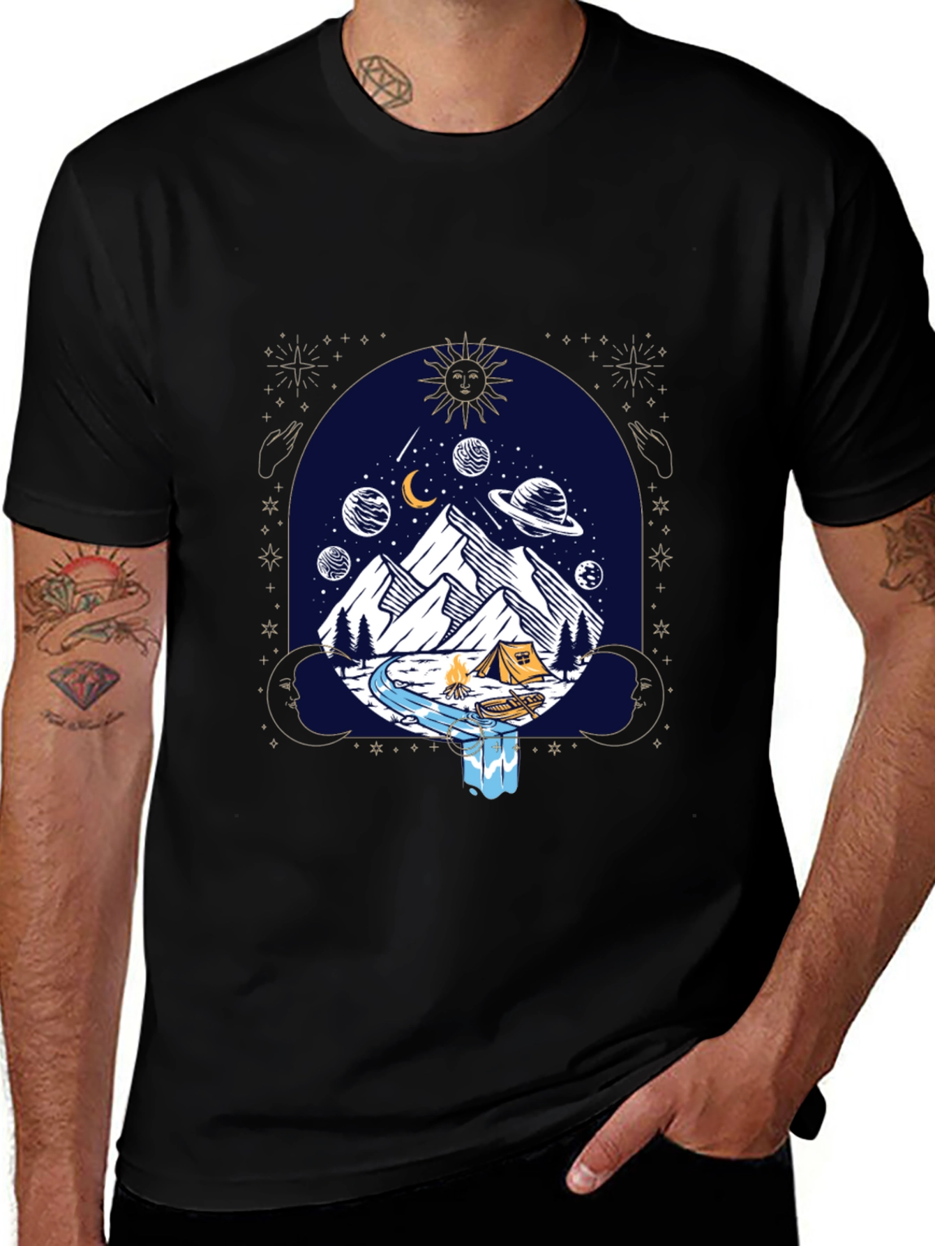 Variant 13 of Cosmic Camping Graphic Tee - Unisex
