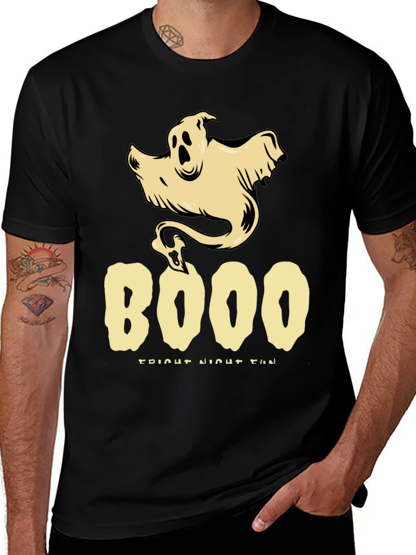 Spooky Ghost BOOO T-Shirt - Halloween Fright Night Fun