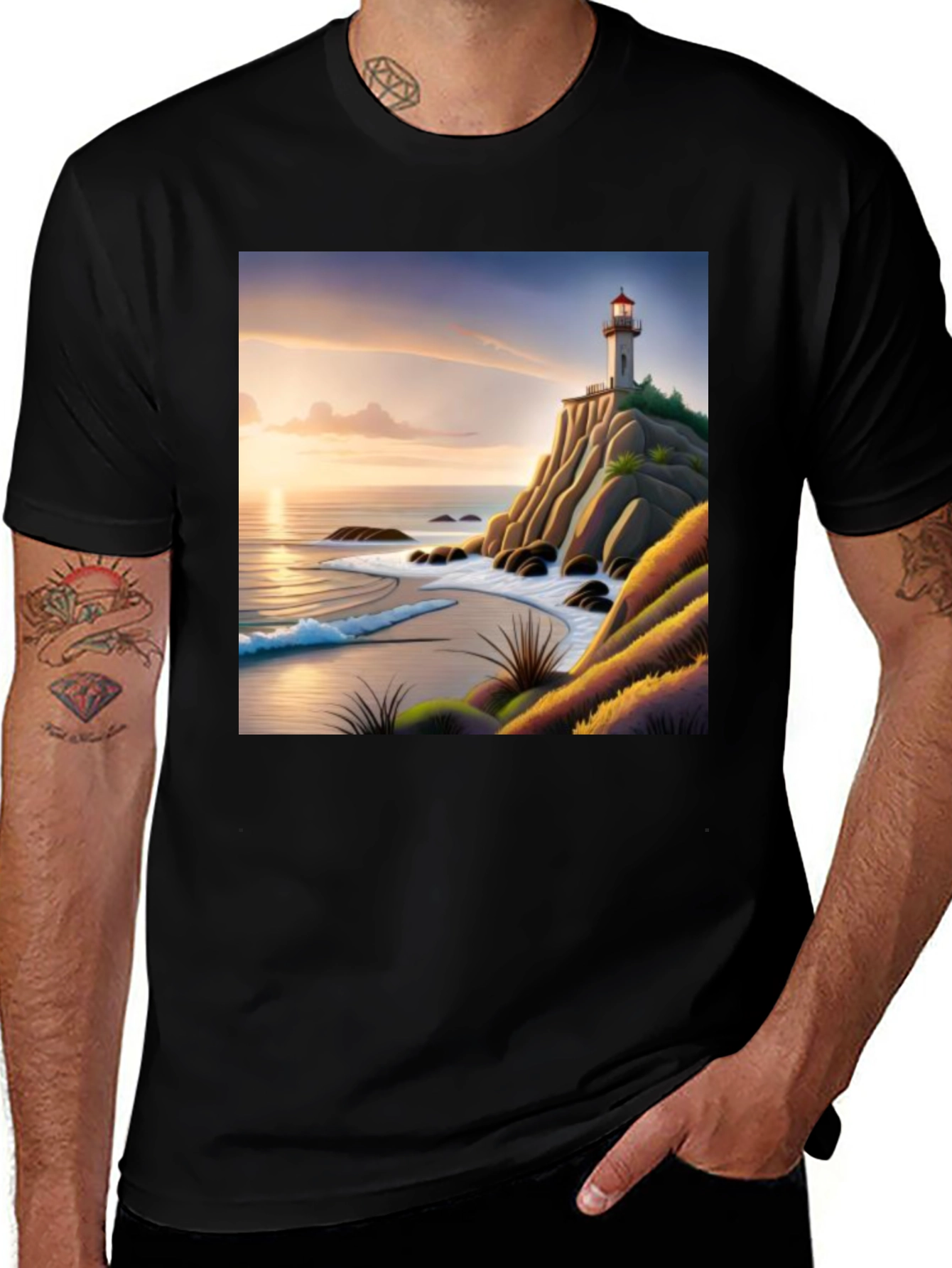 Variant 30 of Coastal Lighthouse Graphic Tee