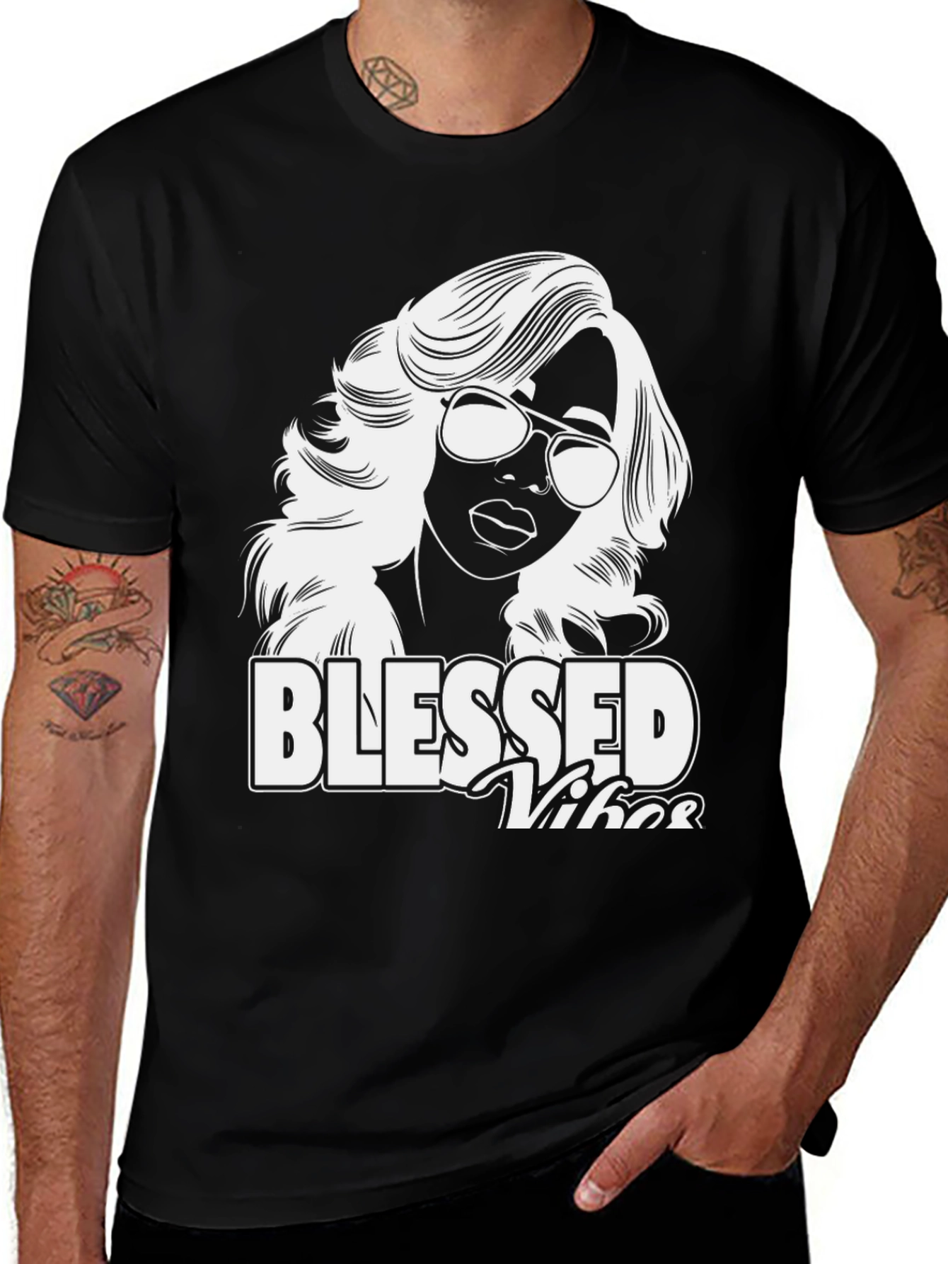 Variant 20 of Blessed Vibes Graphic T-Shirt
