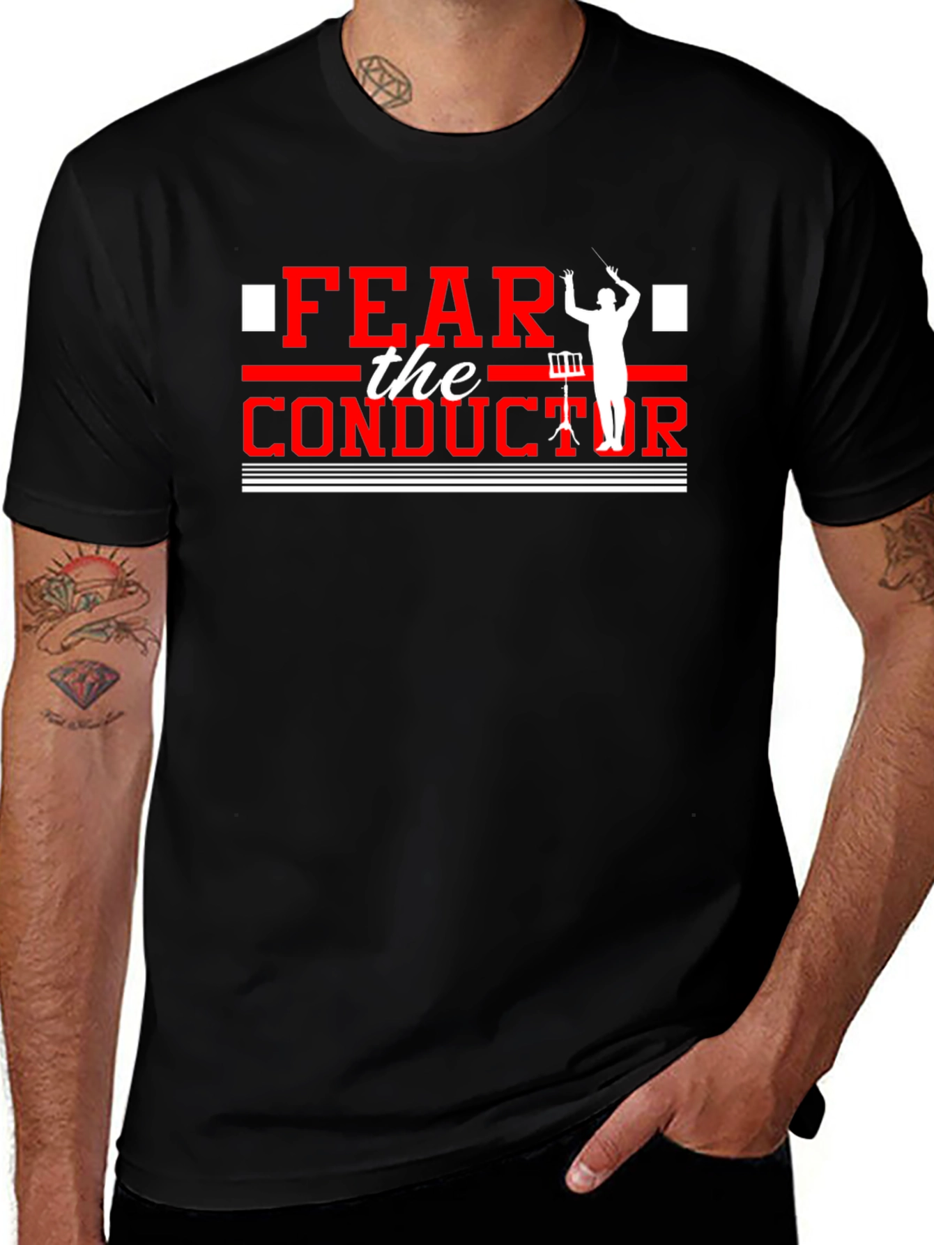 Variant 10 of Fear The Conductor T-Shirt - Music Lover Tee